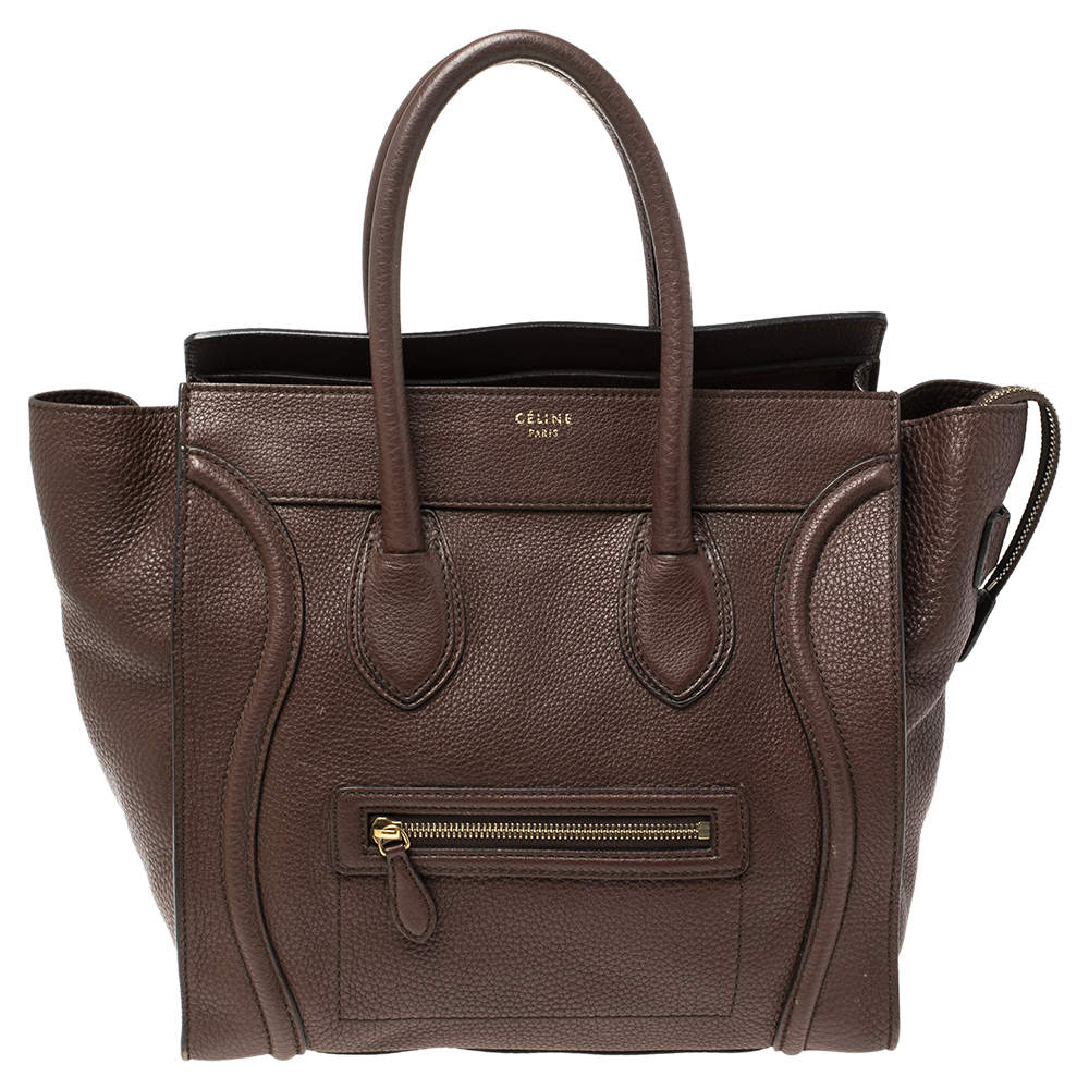 مملوكة مسبقًا Celine Brown Leather Mini Luggage Tote