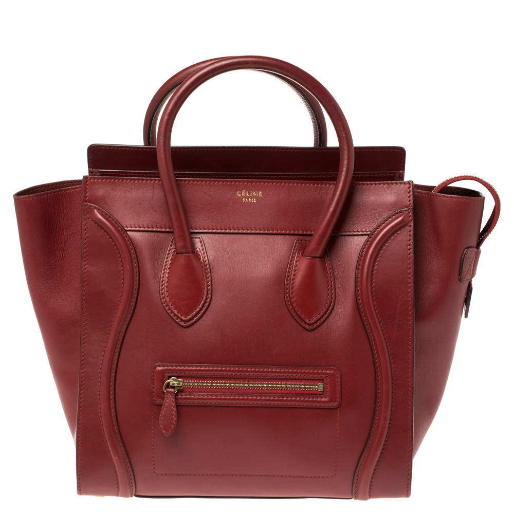 Celine Red Leather Mini Luggage Tote Celine The Luxury Closet