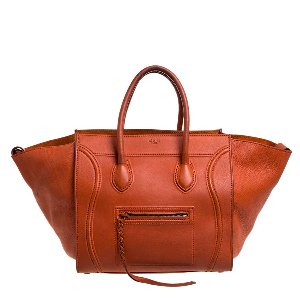 celine orange luggage bag