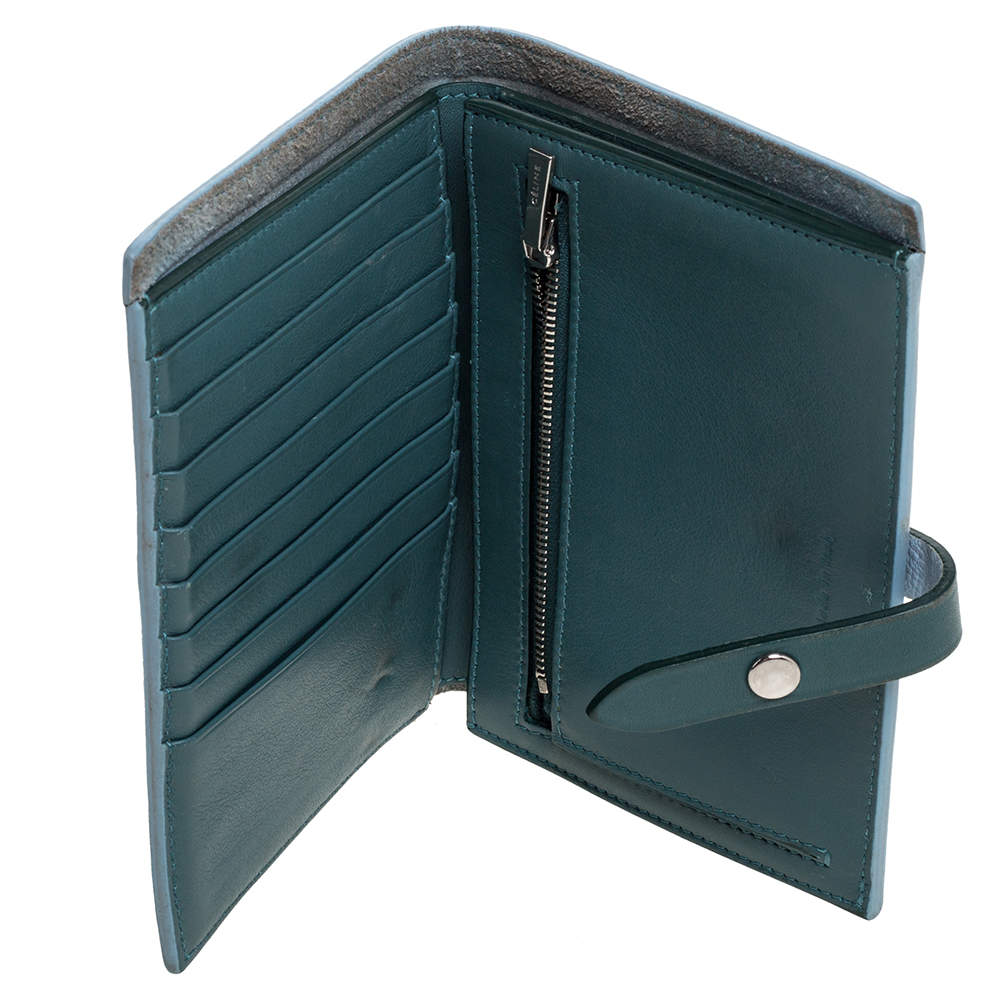 Celine Blue/Green Leather Multifunction Strap Wallet Celine | The Luxury  Closet
