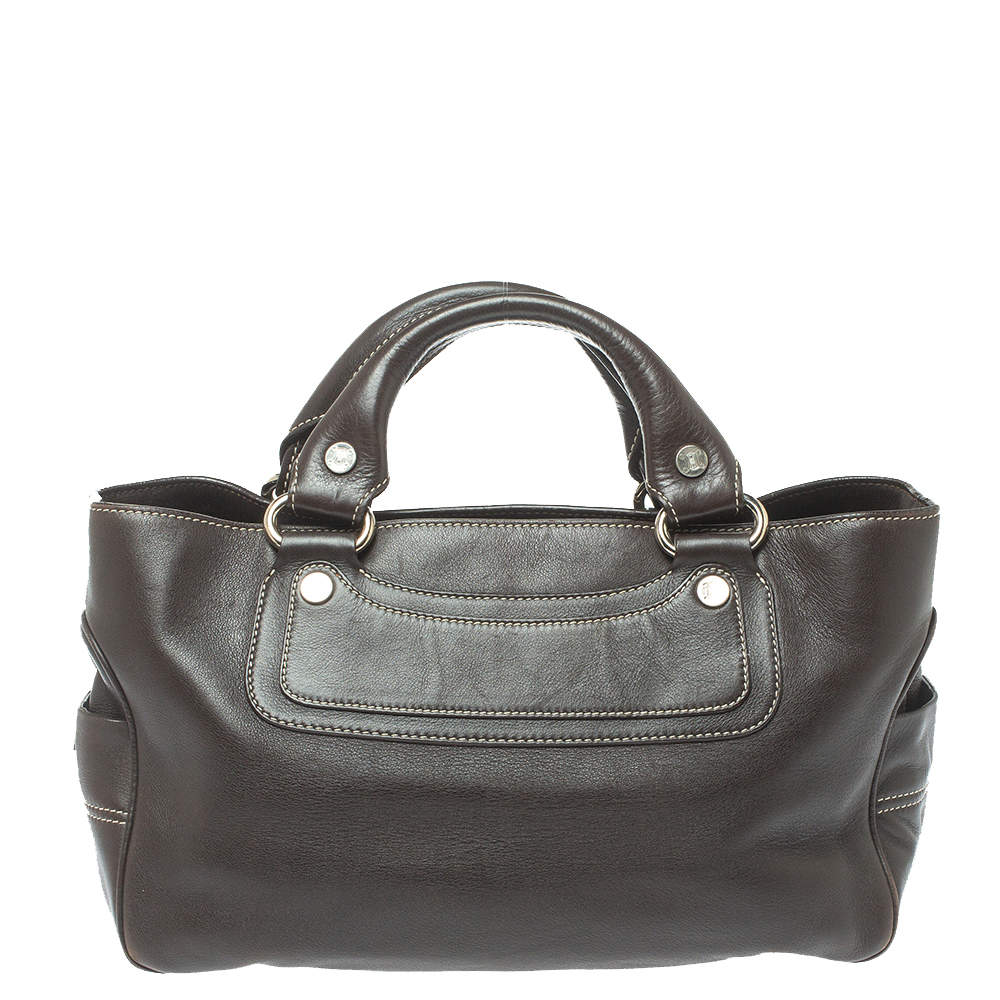 Pre Owned Celine Dark Brown Leather Boogie Tote