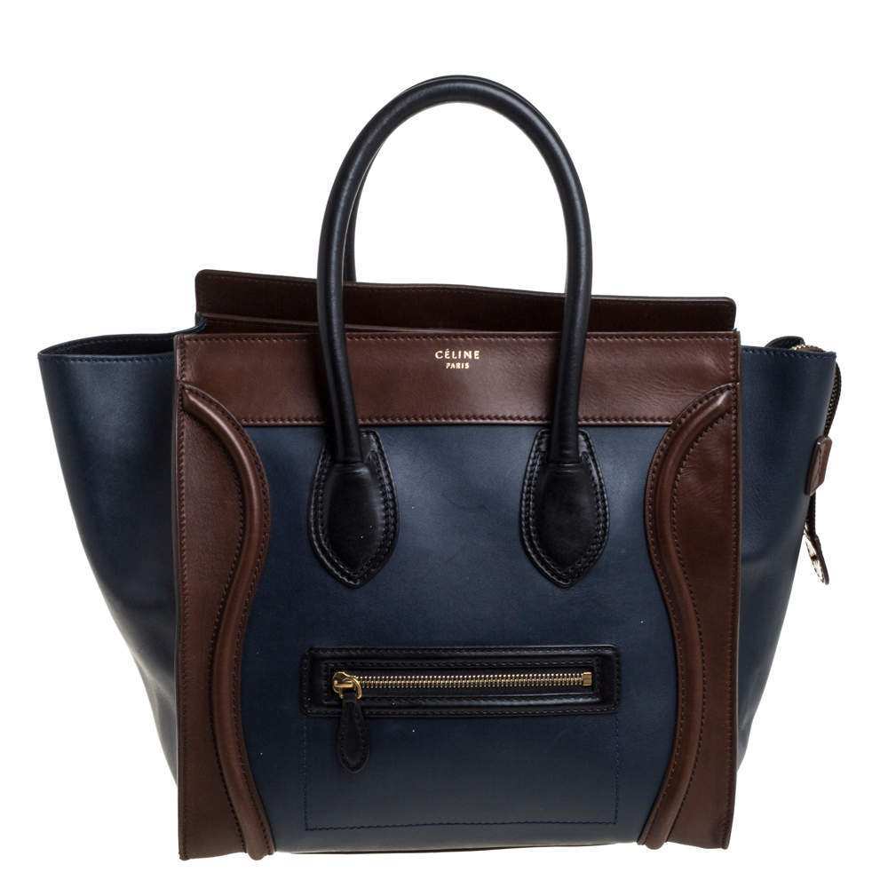 Pre Owned حقيبة يد سيلين ميني لاغيدج جلد ثلاثية اللون