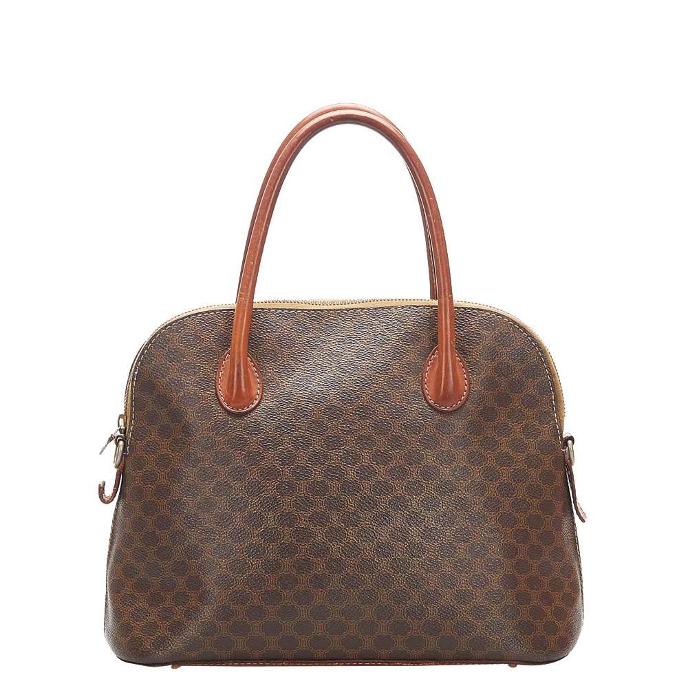 Pre Owned Celine Brown Vintage Macadam Dome Bag