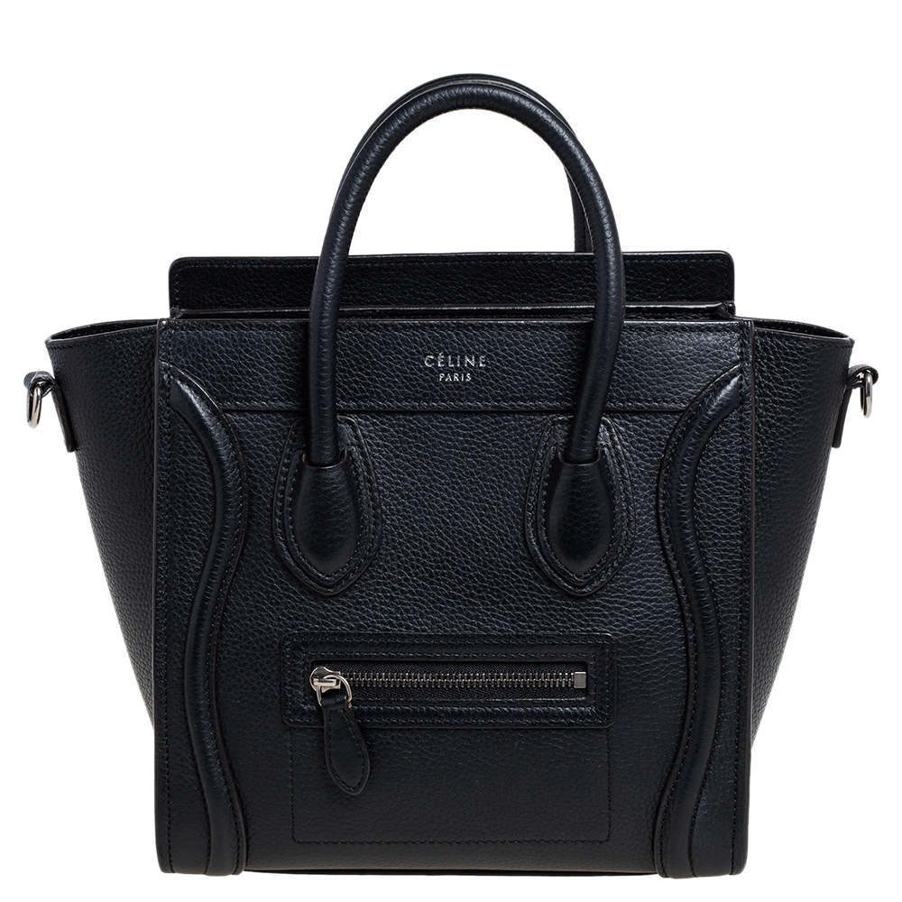 Pre Owned حقيبة يد توتس سيلين نانو لاغيدج جلد أسود