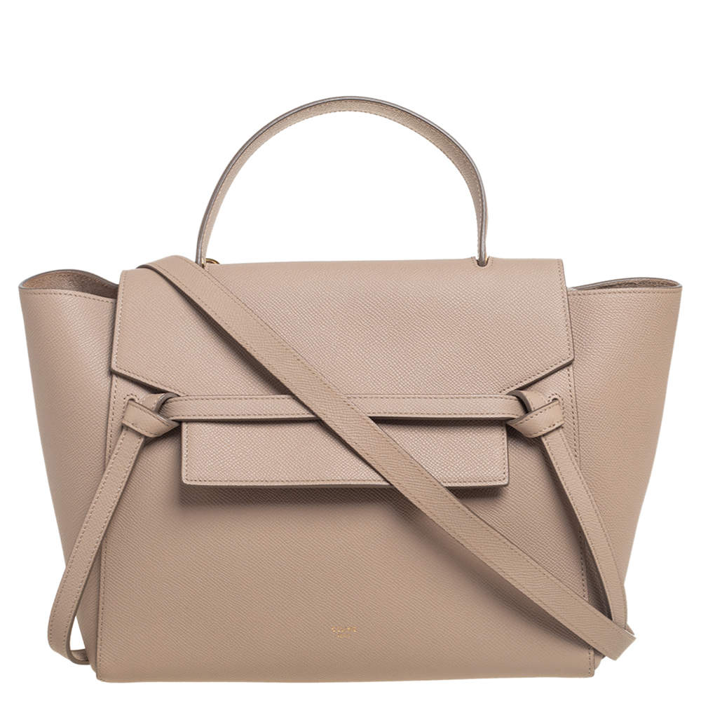 Pre Owned Celine Beige Leather Belt Bag