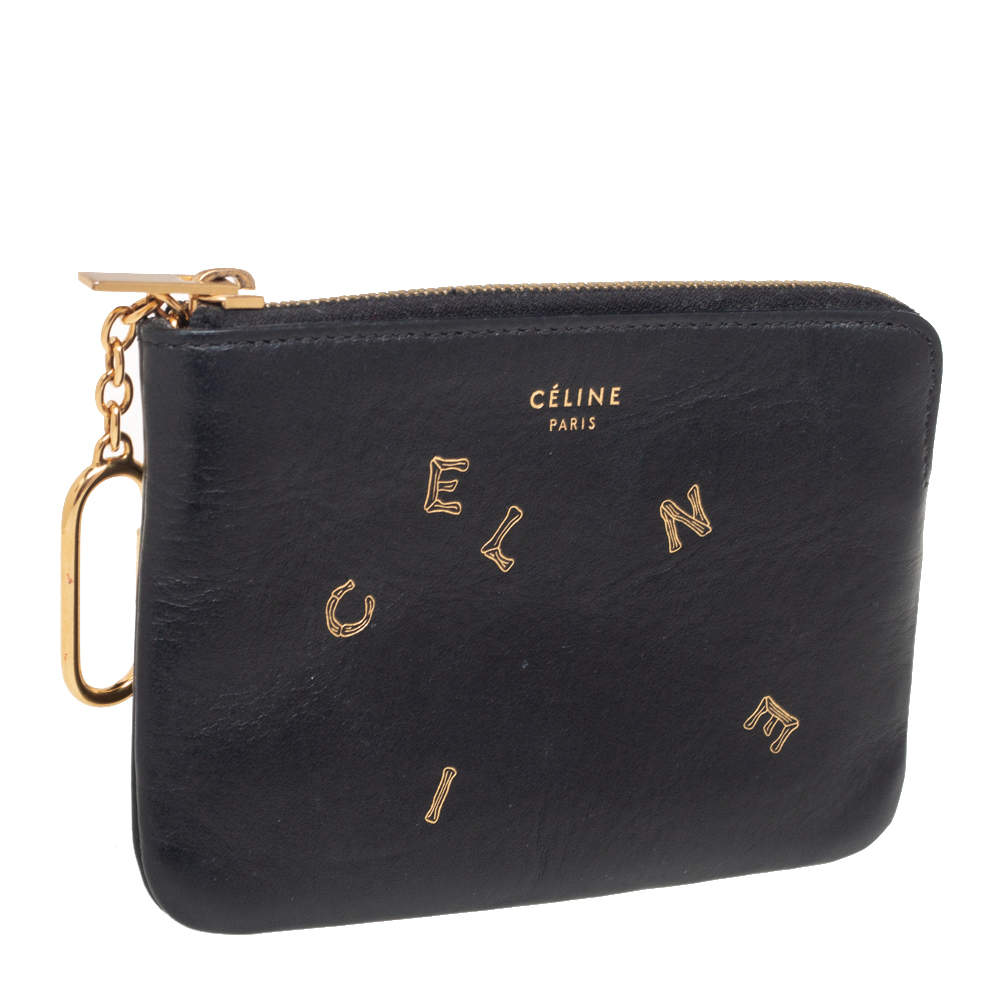 Celine Black Leather Solo Coin Purse Celine TLC