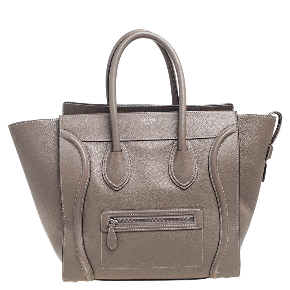 Pre Owned حقيبة يد سيلين لاغيدح ميني جلد بيج داكن 