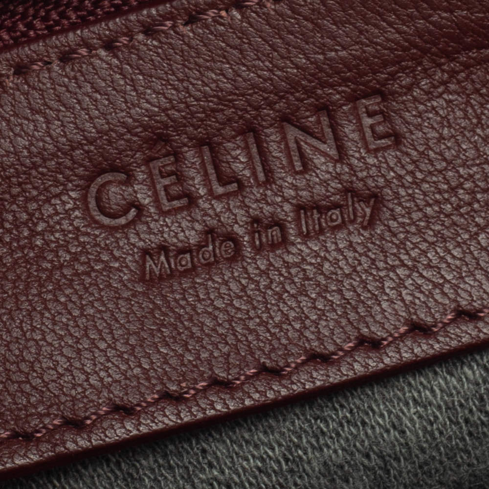 Trio leather handbag Celine Burgundy in Leather - 33510202