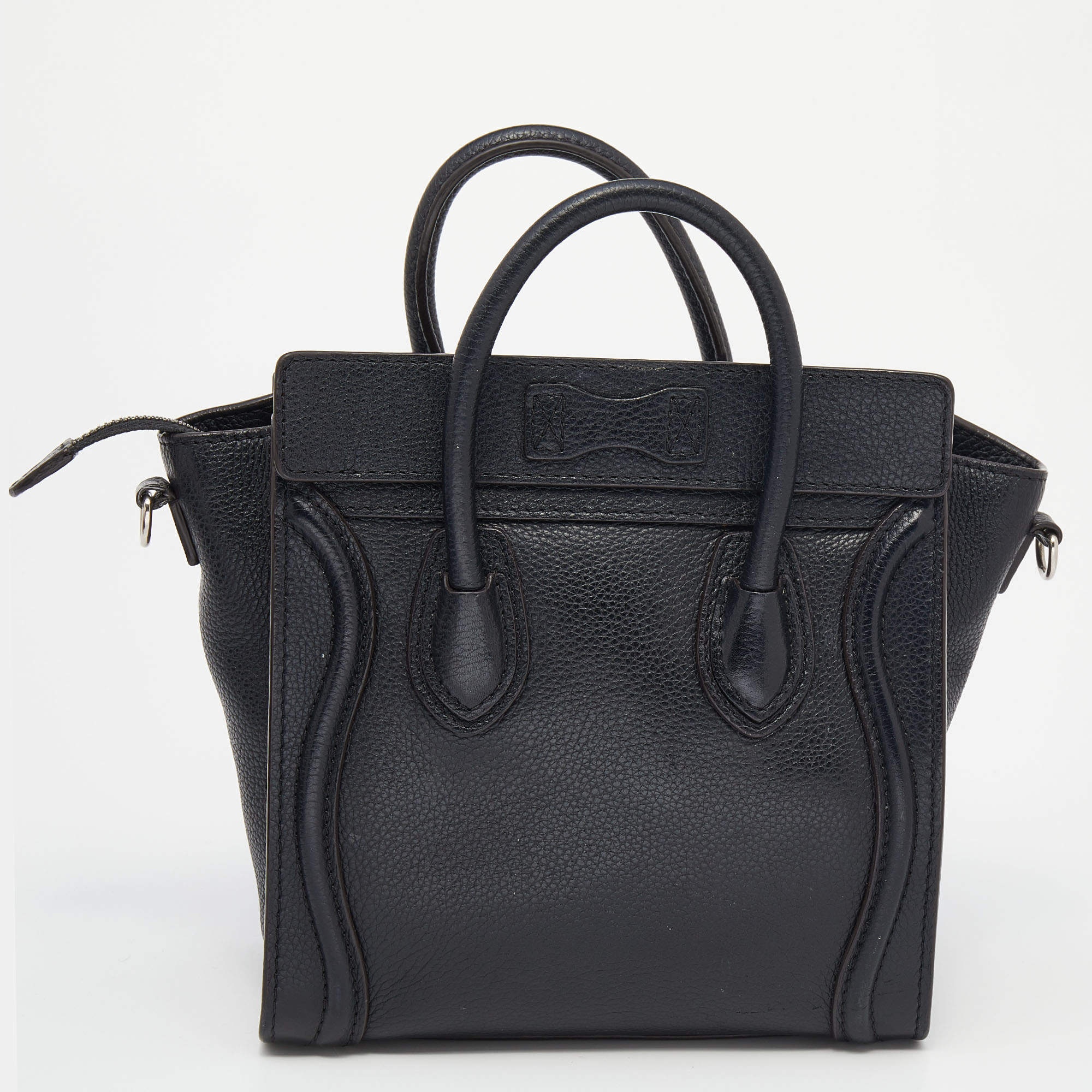 Celine Black Leather Nano Luggage Tote Celine TLC