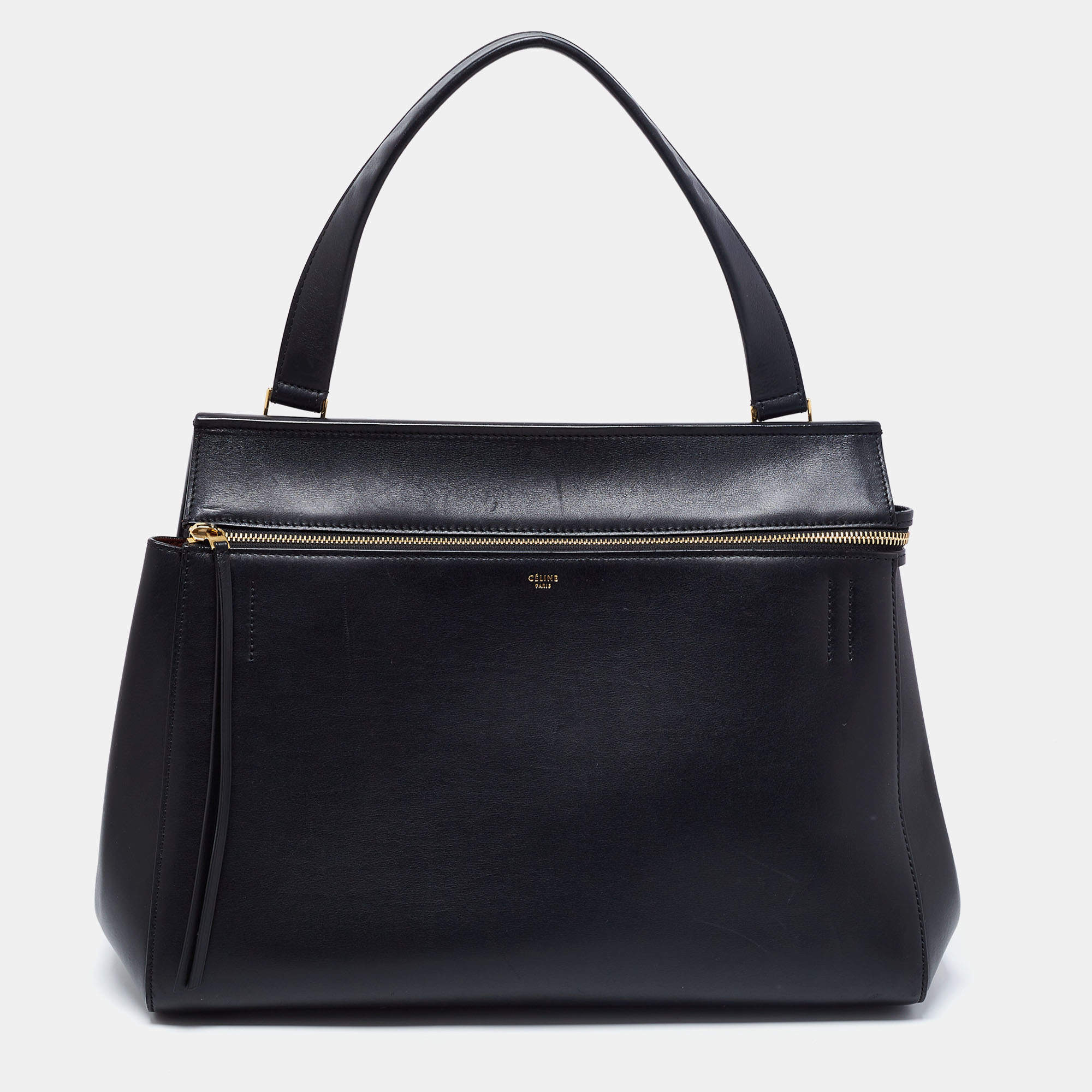 ハンドバッグ CELINE TOP HANDLE BAGS BLACK CELINE Small Trapeze Top Handle Tote & Shoulder Bag - Black
