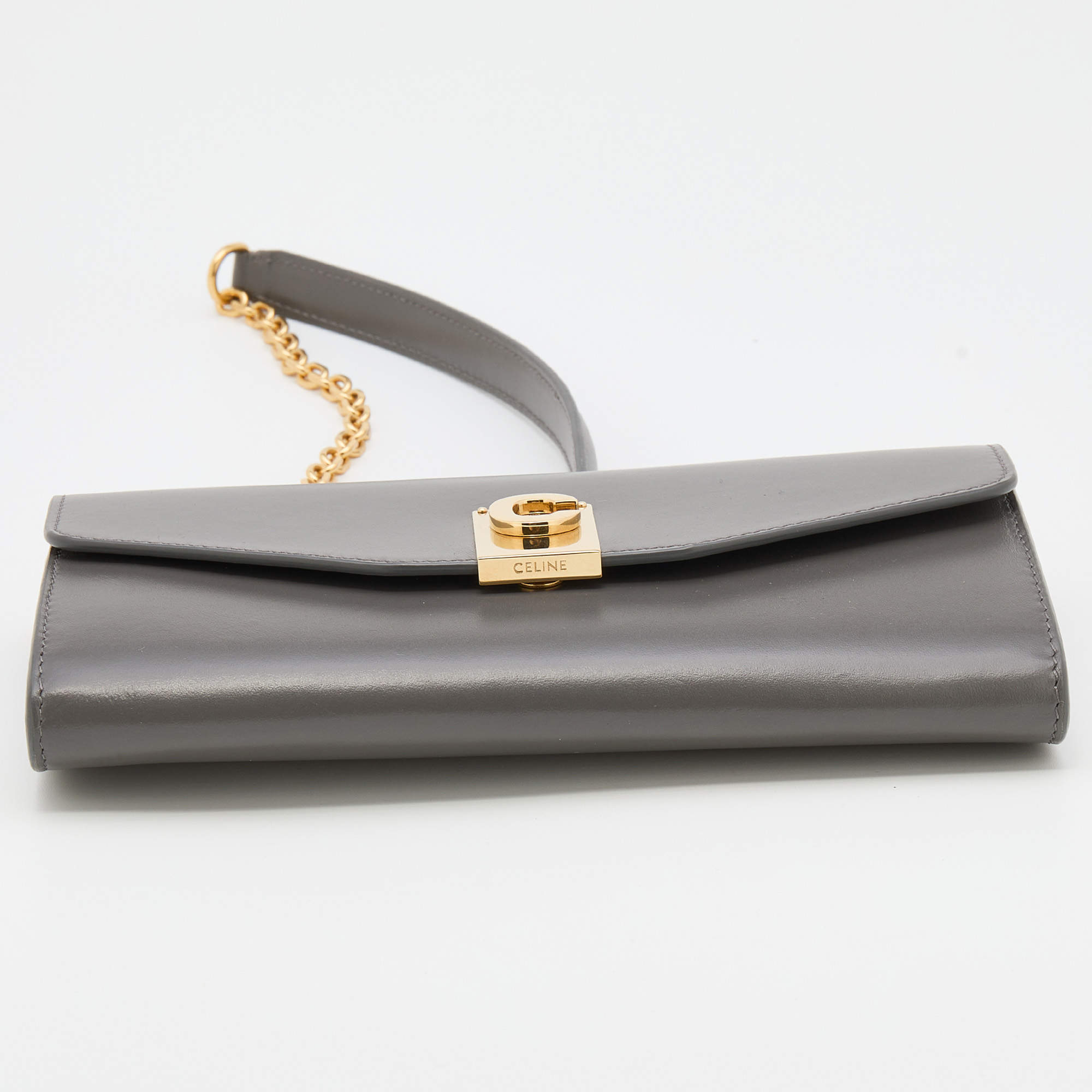 Leather wallet Celine Grey in Leather - 36591092