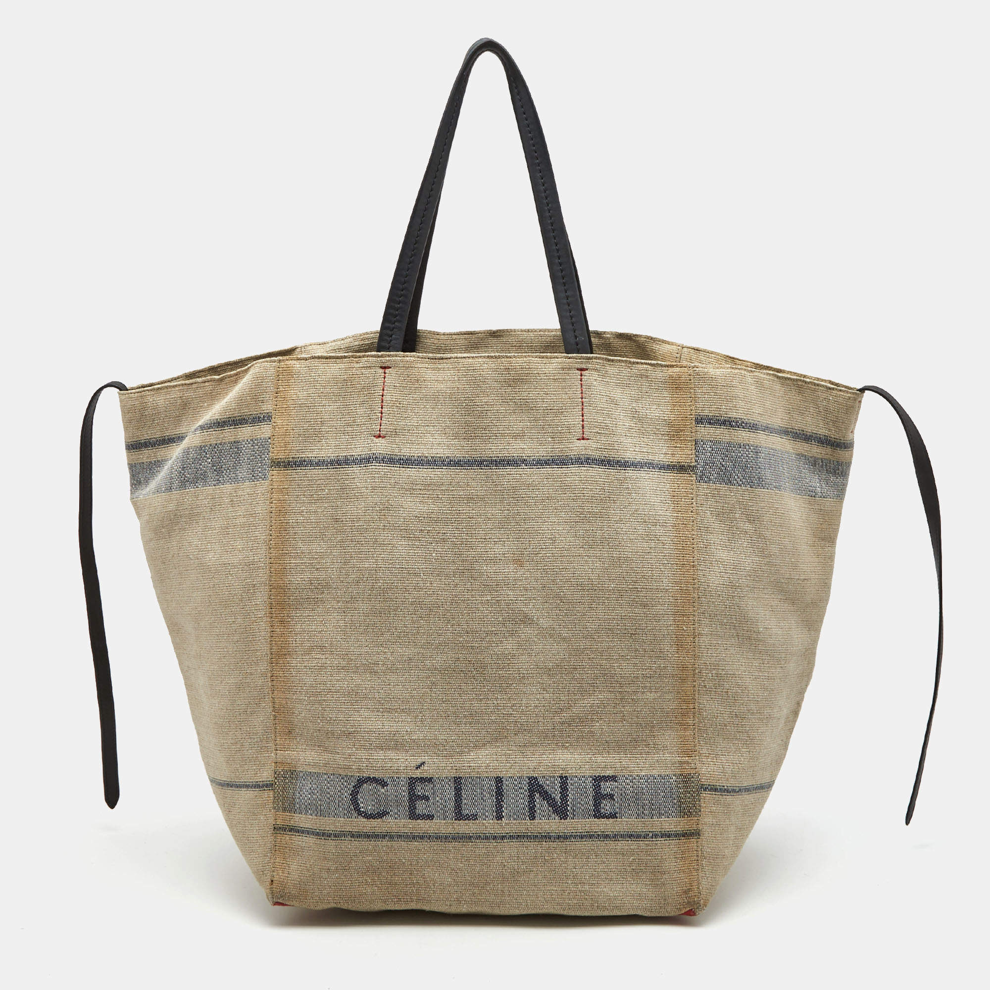 Celine Beige Canvas Phantom Cabas Tote Bag ○ Labellov ○ Buy and