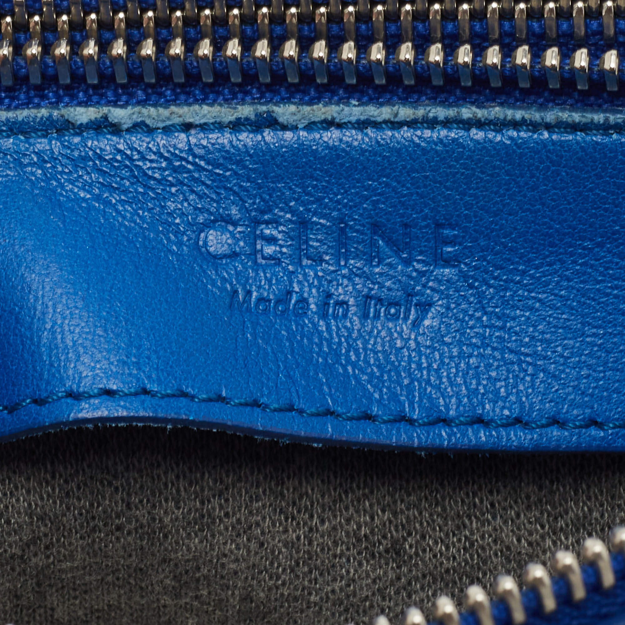 Trio leather crossbody bag Celine Blue in Leather - 24858807