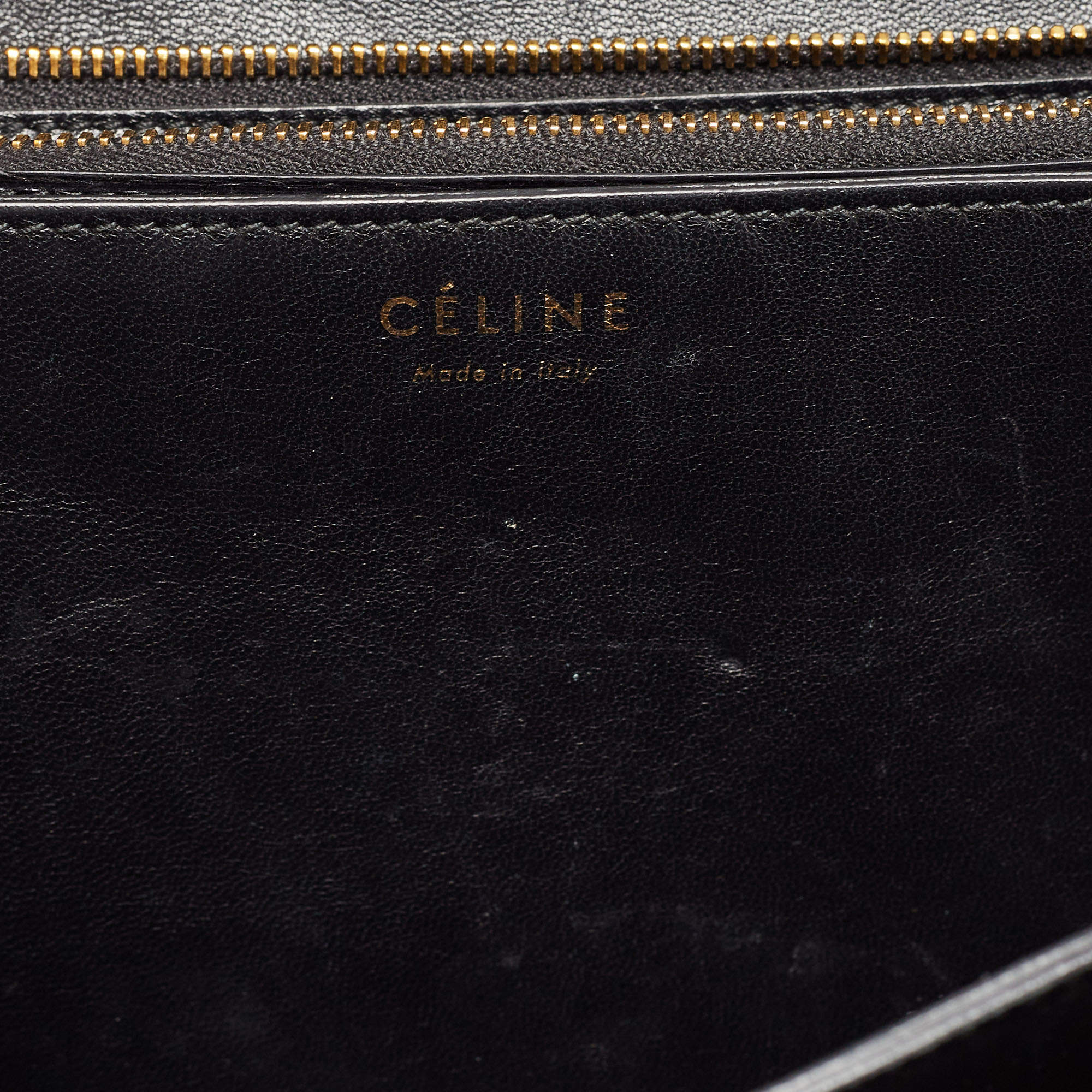 Celine Black/Beige Python and Leather Medium Classic Box Shoulder Bag Celine