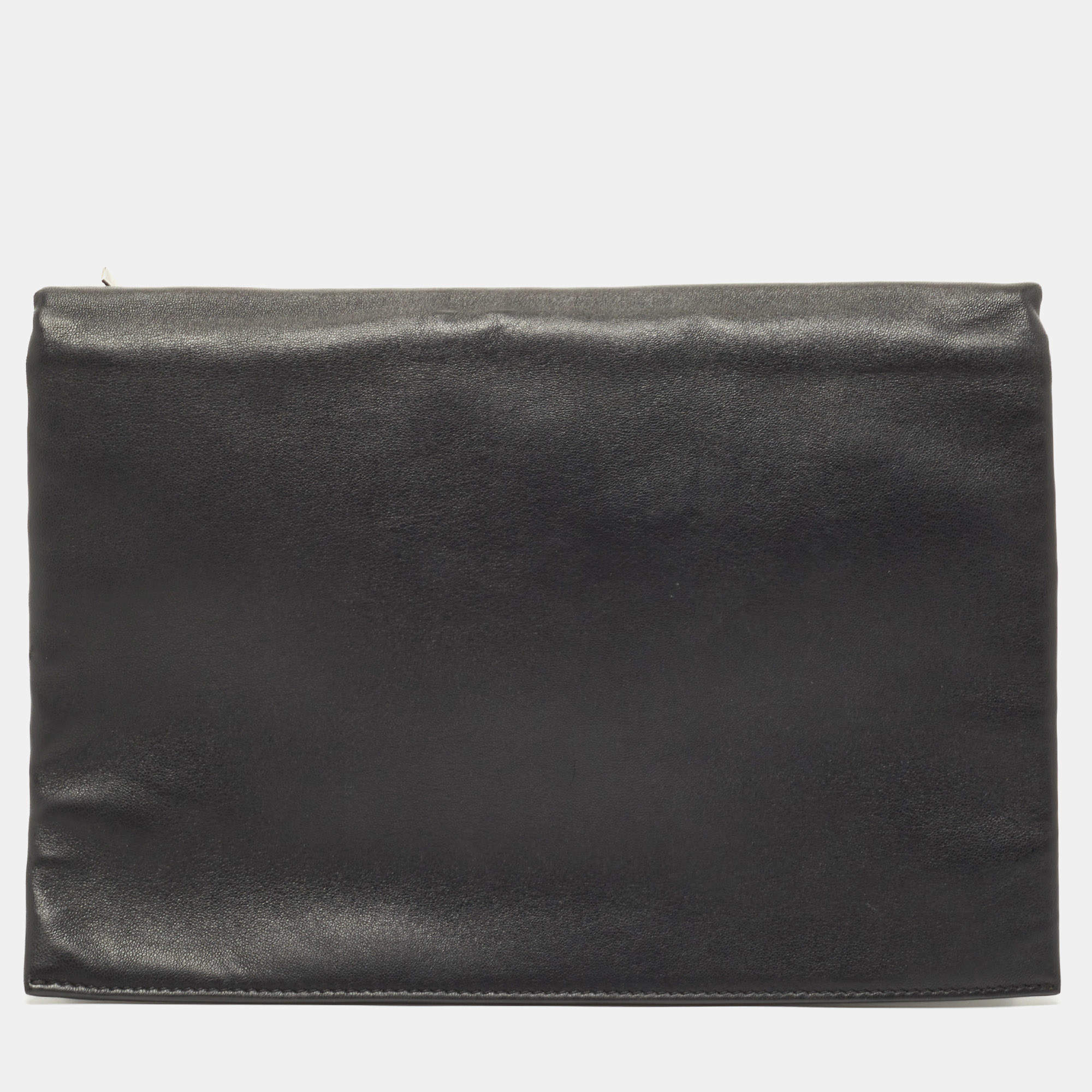 Celine Black Leather Zip Pouch