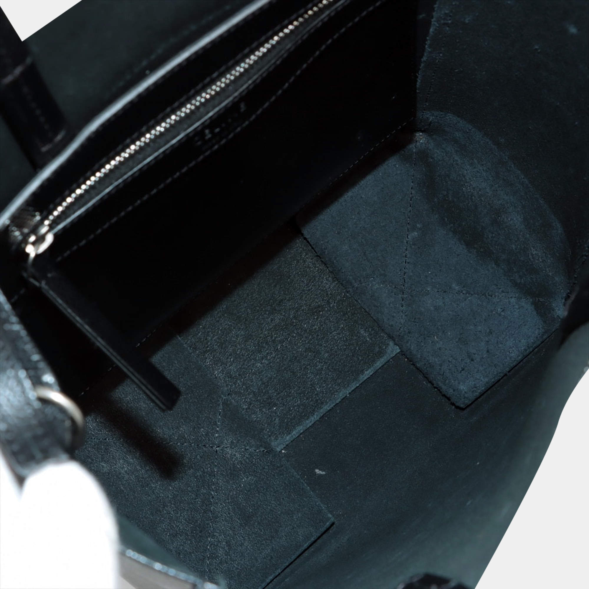 CELINE Vertical Cabas Small Leather 2way handbag Black Celine