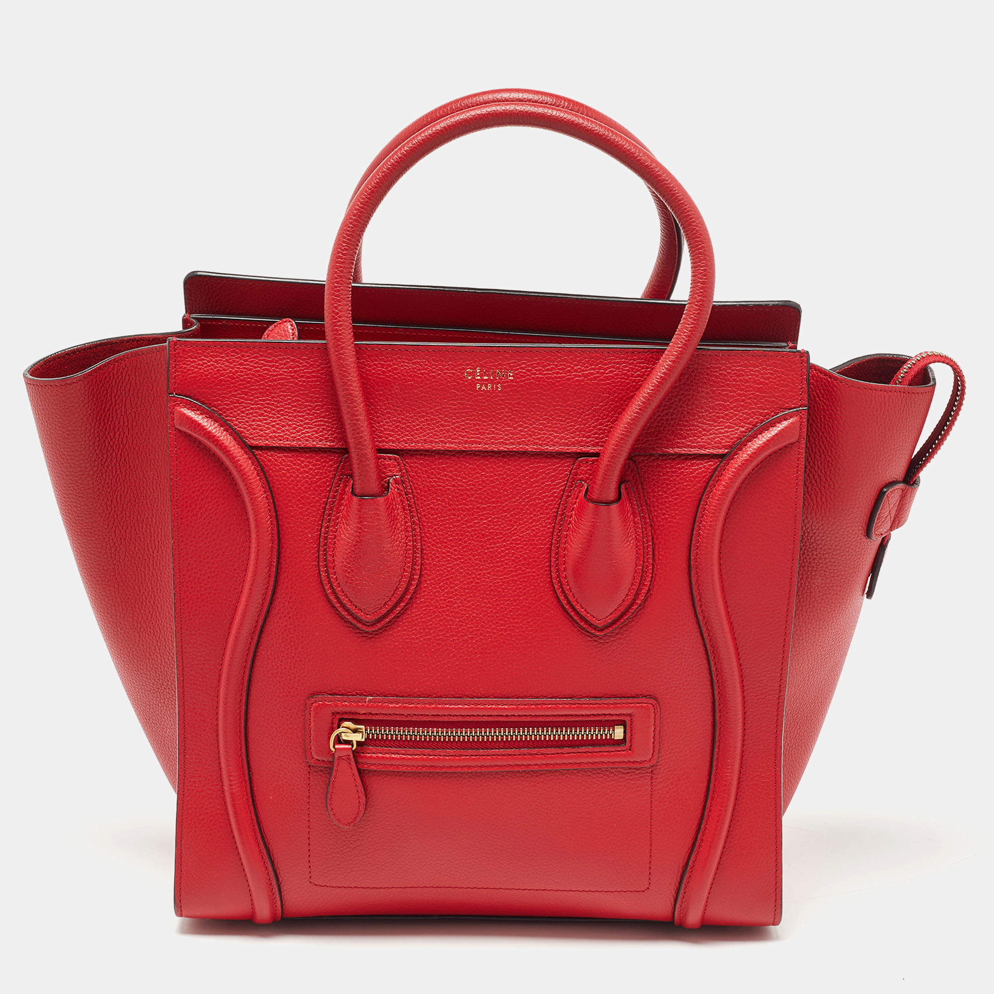 Celine Red Leather Mini Luggage Tote Celine TLC