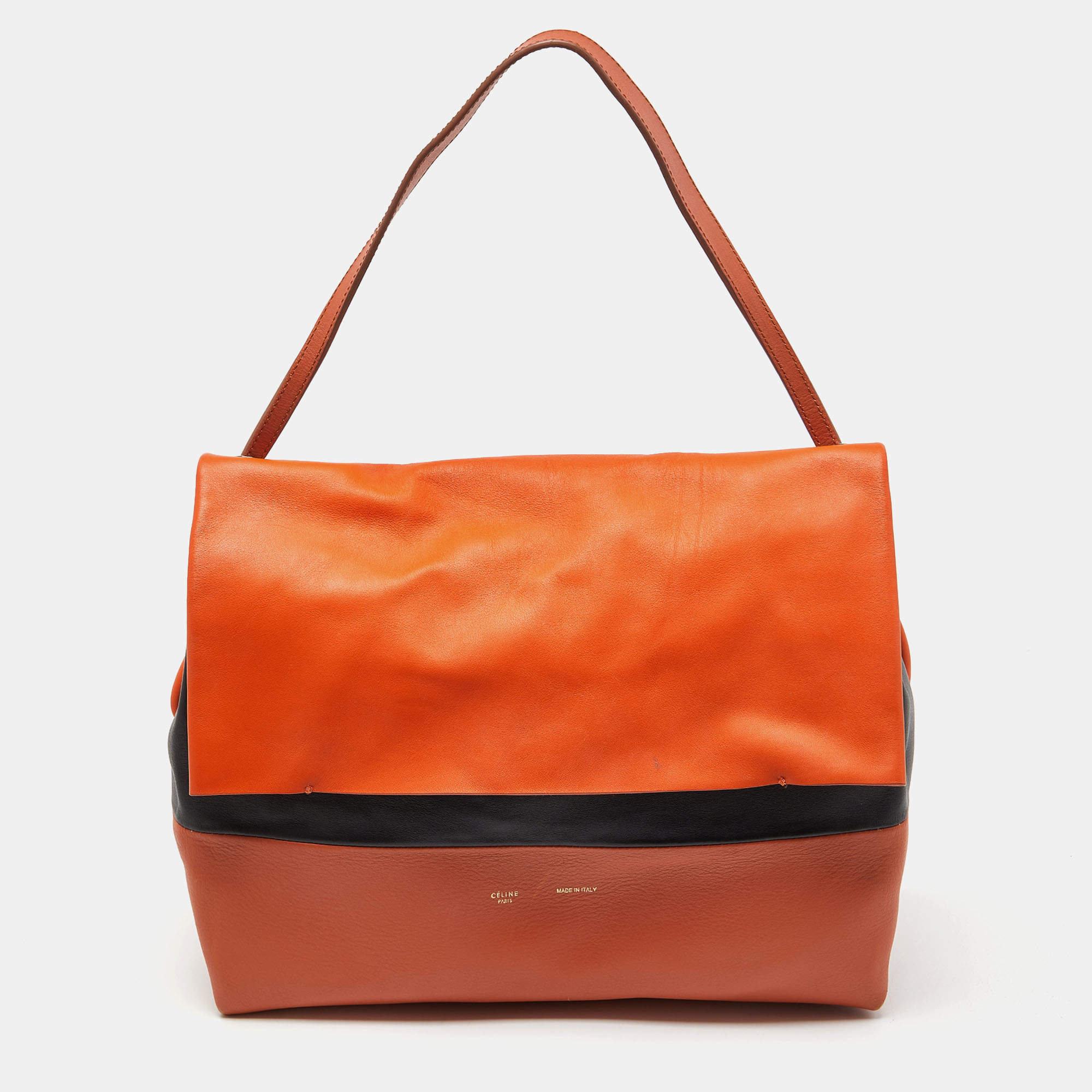 Celine Tri Color Leather All Soft Shoulder Bag 