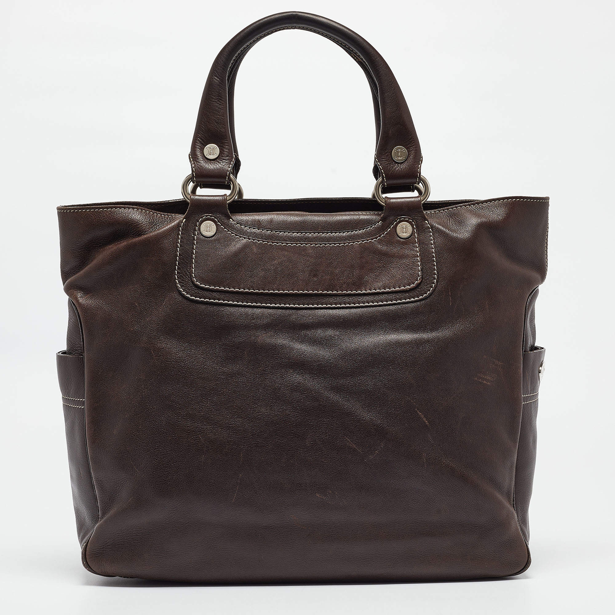 Pre Owned Celine Dark Brown Leather Boogie Tote