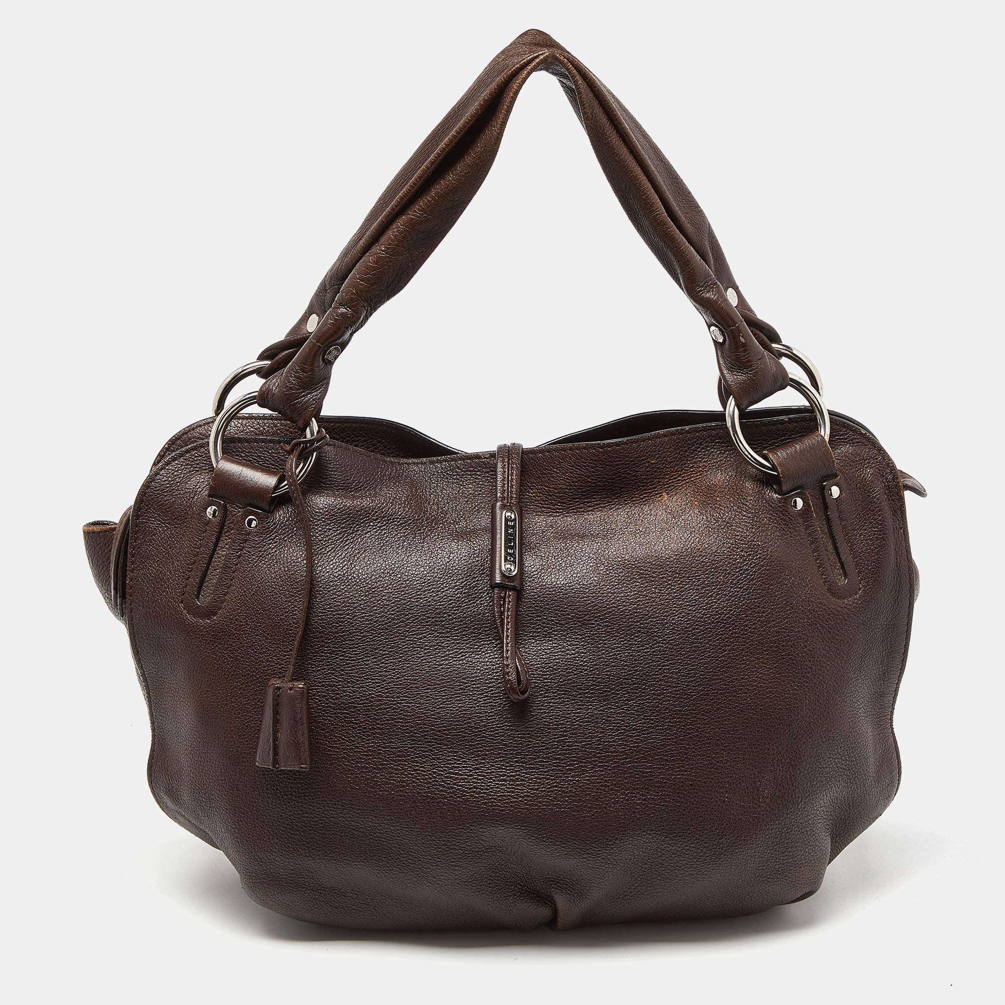 Celine Dark Brown Leather Bittersweet Hobo