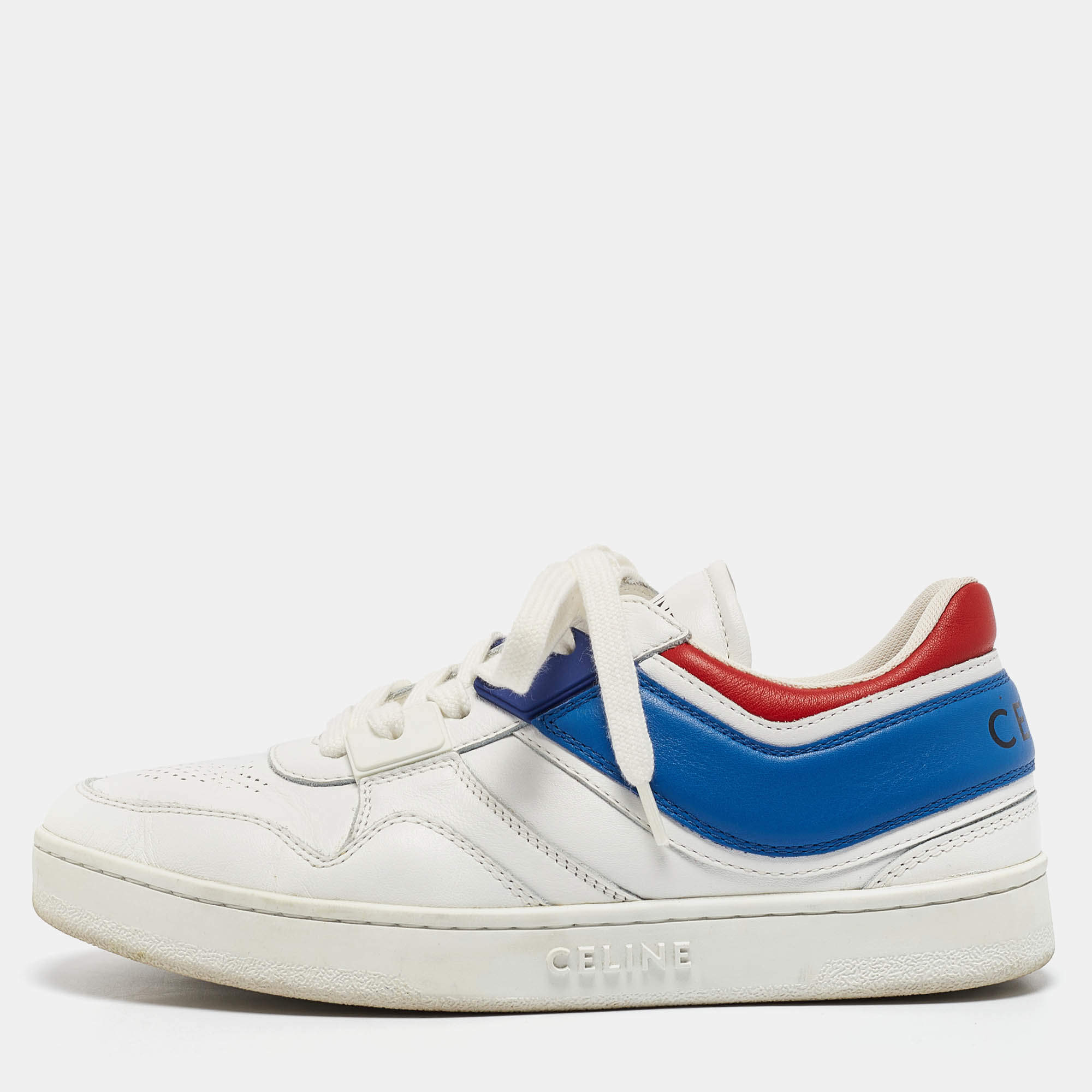Celine Multi Colorblock Leather Low Top Sneakers Size 36