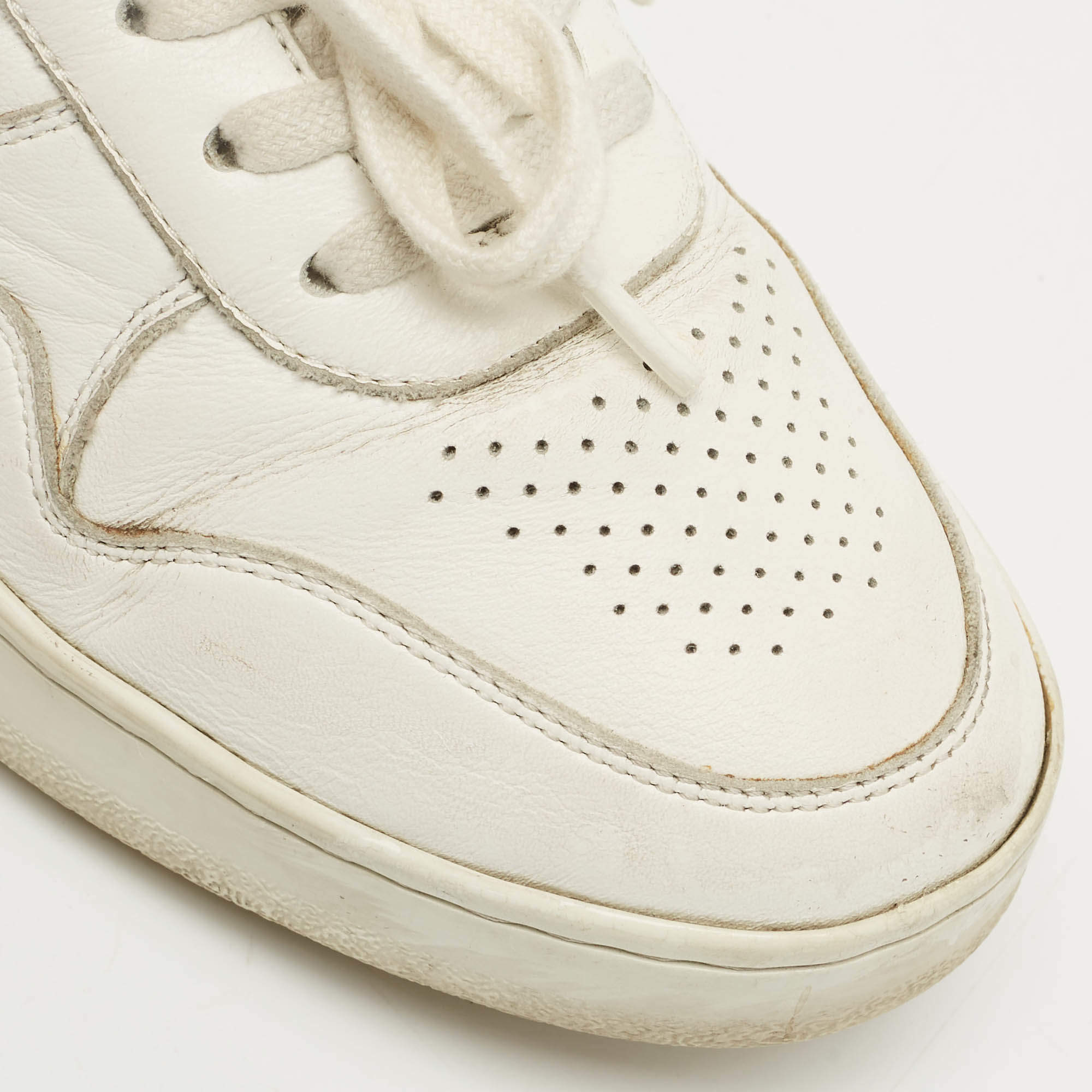 Celine White/Black Leather Slip On Sneakers Size 37 Celine | TLC US