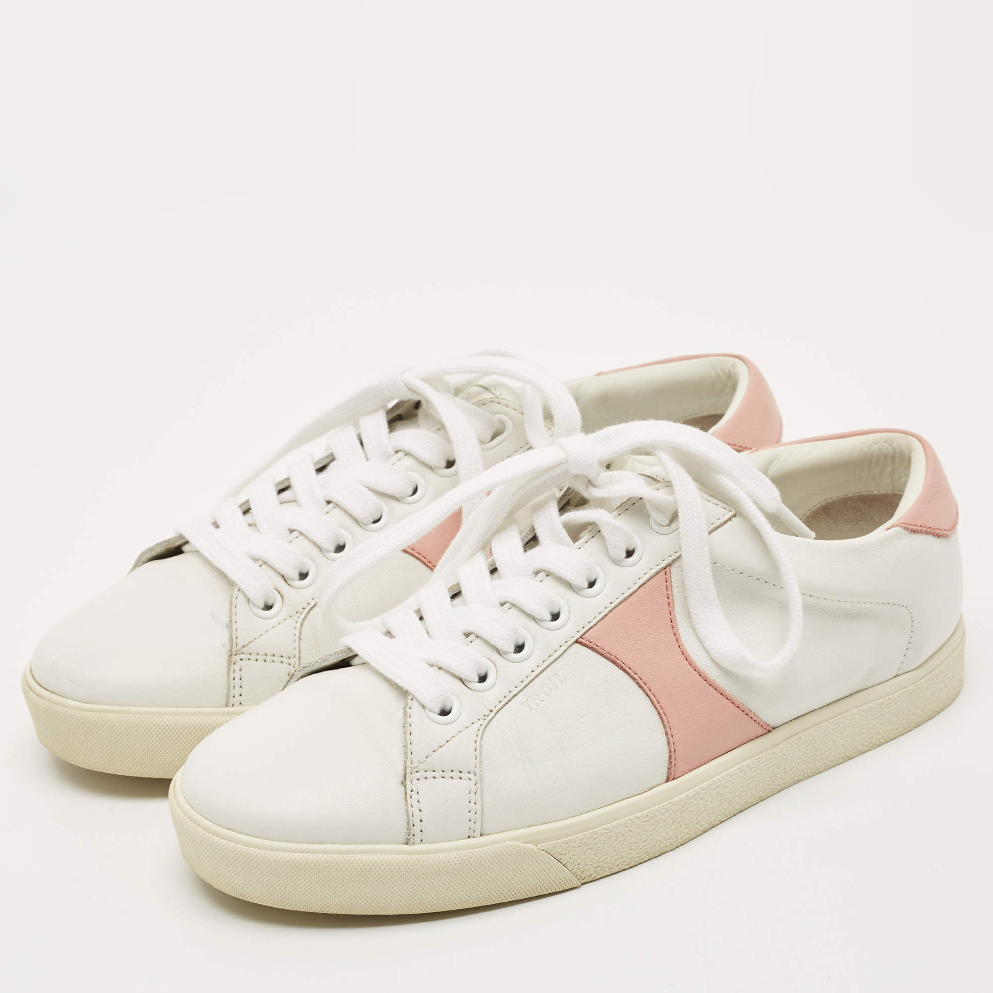 Celine White/Black Leather Block Platform Sneakers Size 39 Celine White/Black Leather Block Platform Sneakers Size 39