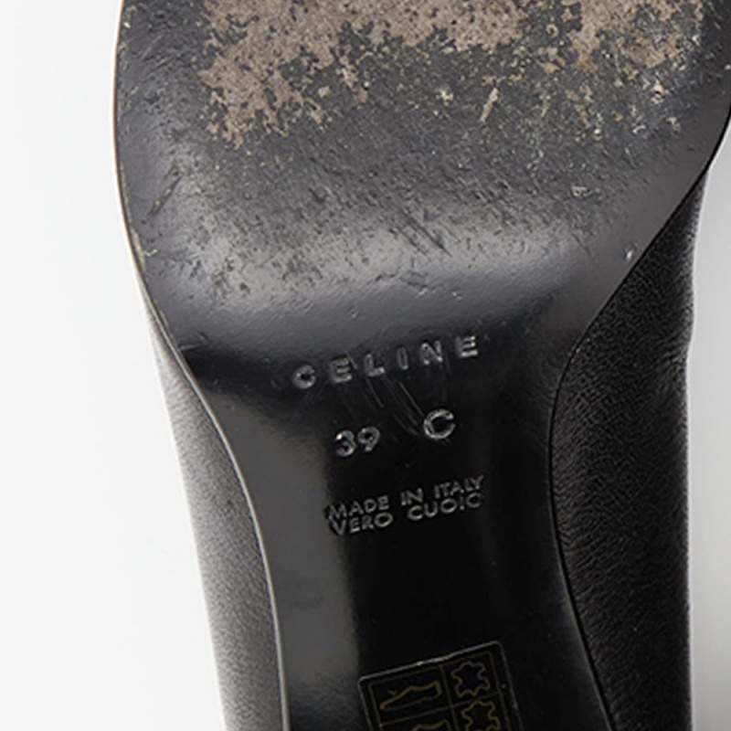 Leather heels Celine Black size 39 IT in Leather - 33948832
