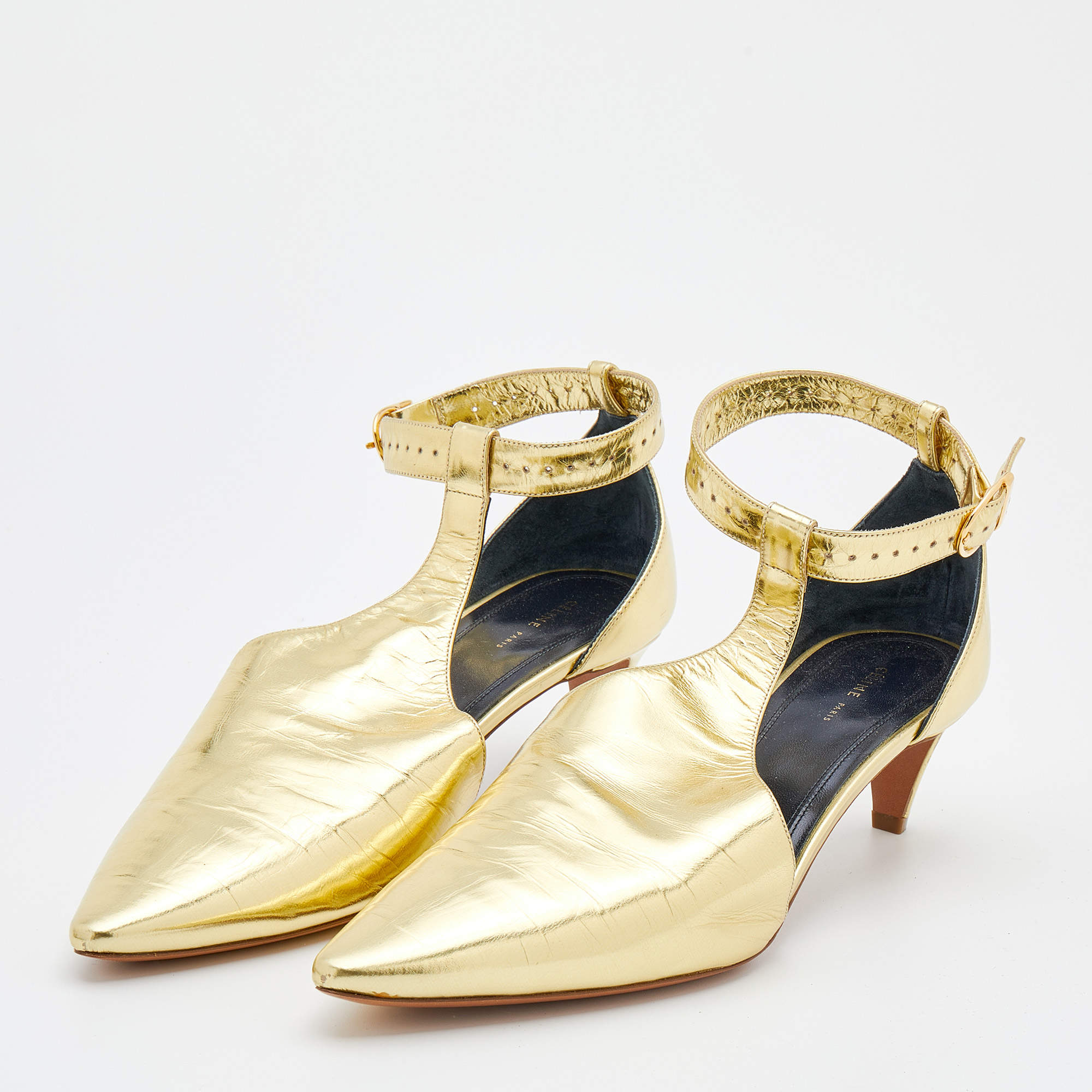 Celine hot sale gold shoes