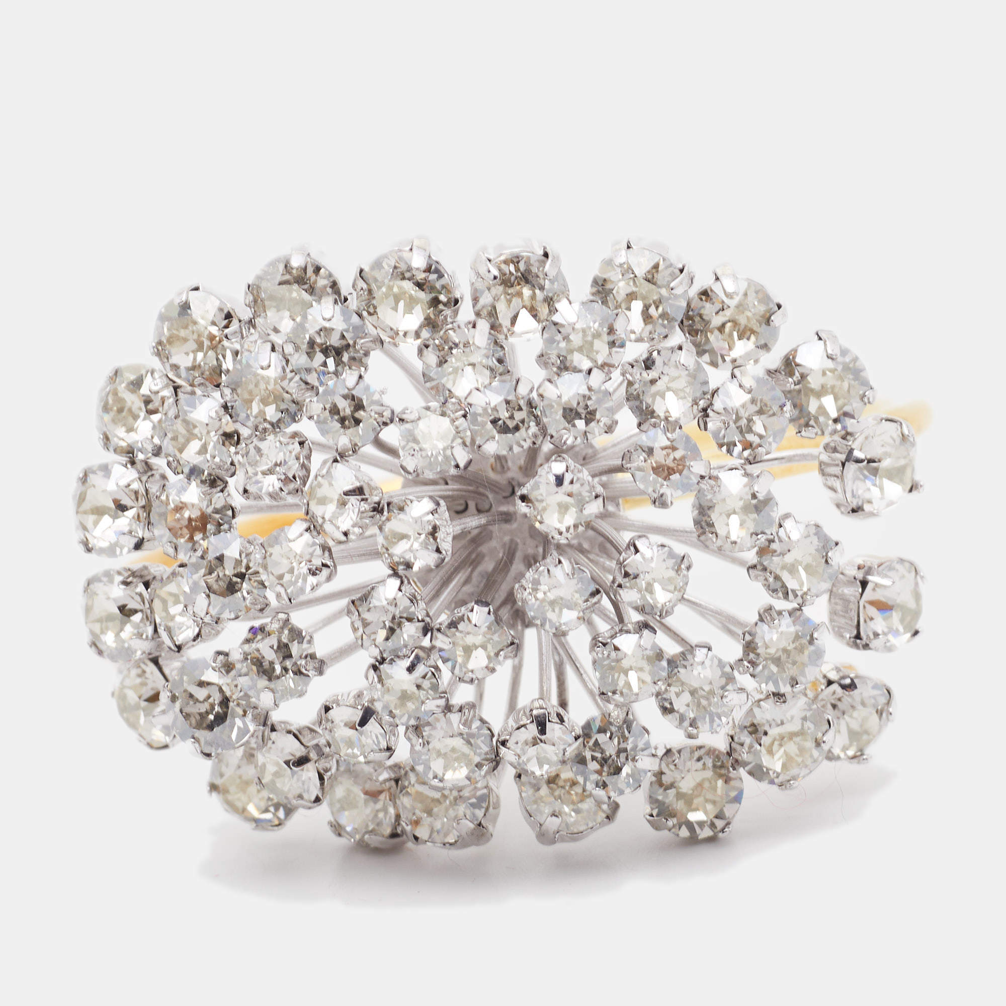 CH Carolina Herrera Two Tone Crystal Open Cuff Bracelet