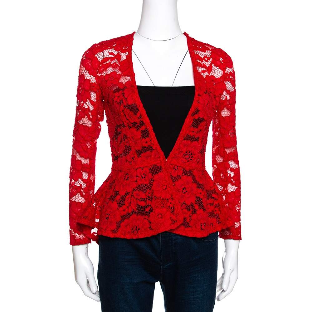 red lace jacket