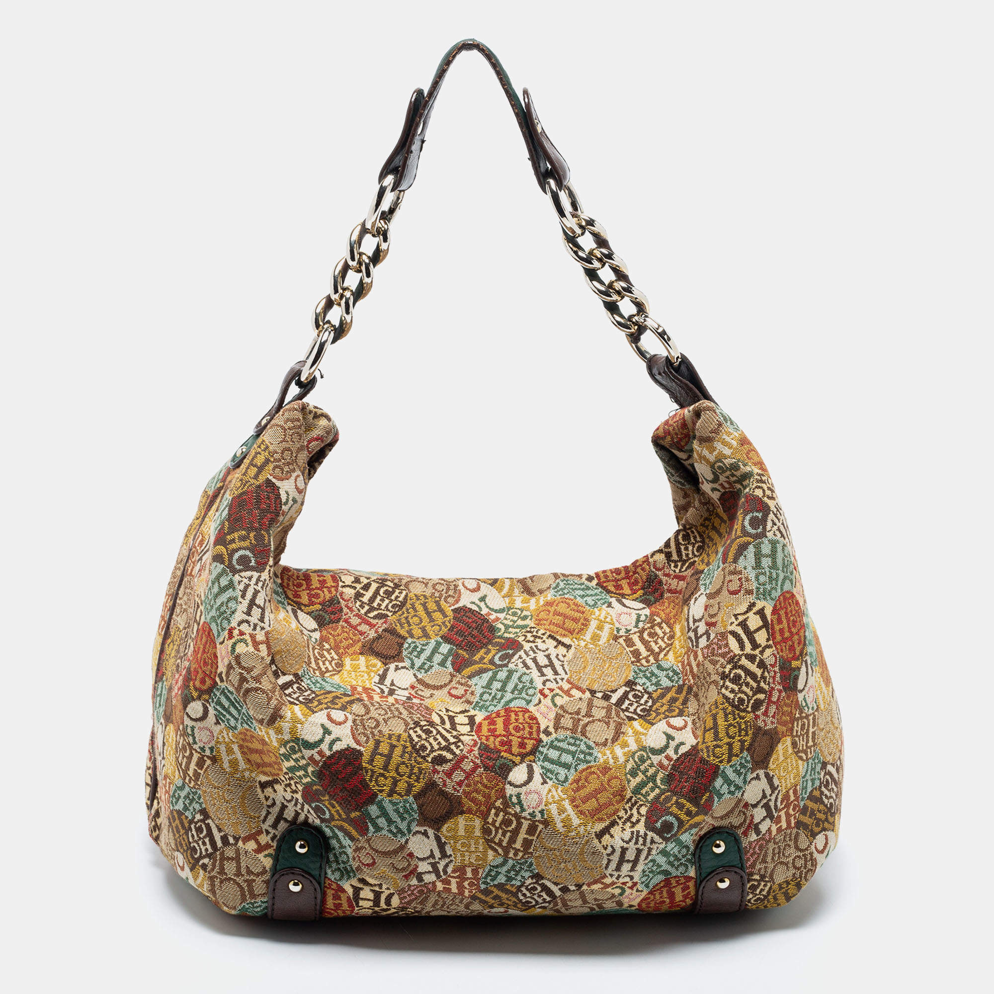 Pre Owned CH Carolina Herrera Multicolour Canvas And Leather Tote