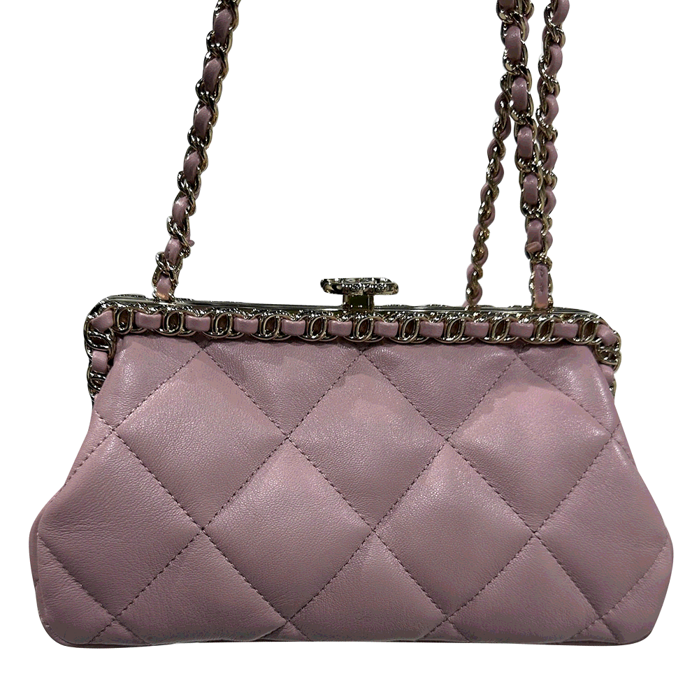 Pre Owned Chanel Pink Dinner Clutch Bag