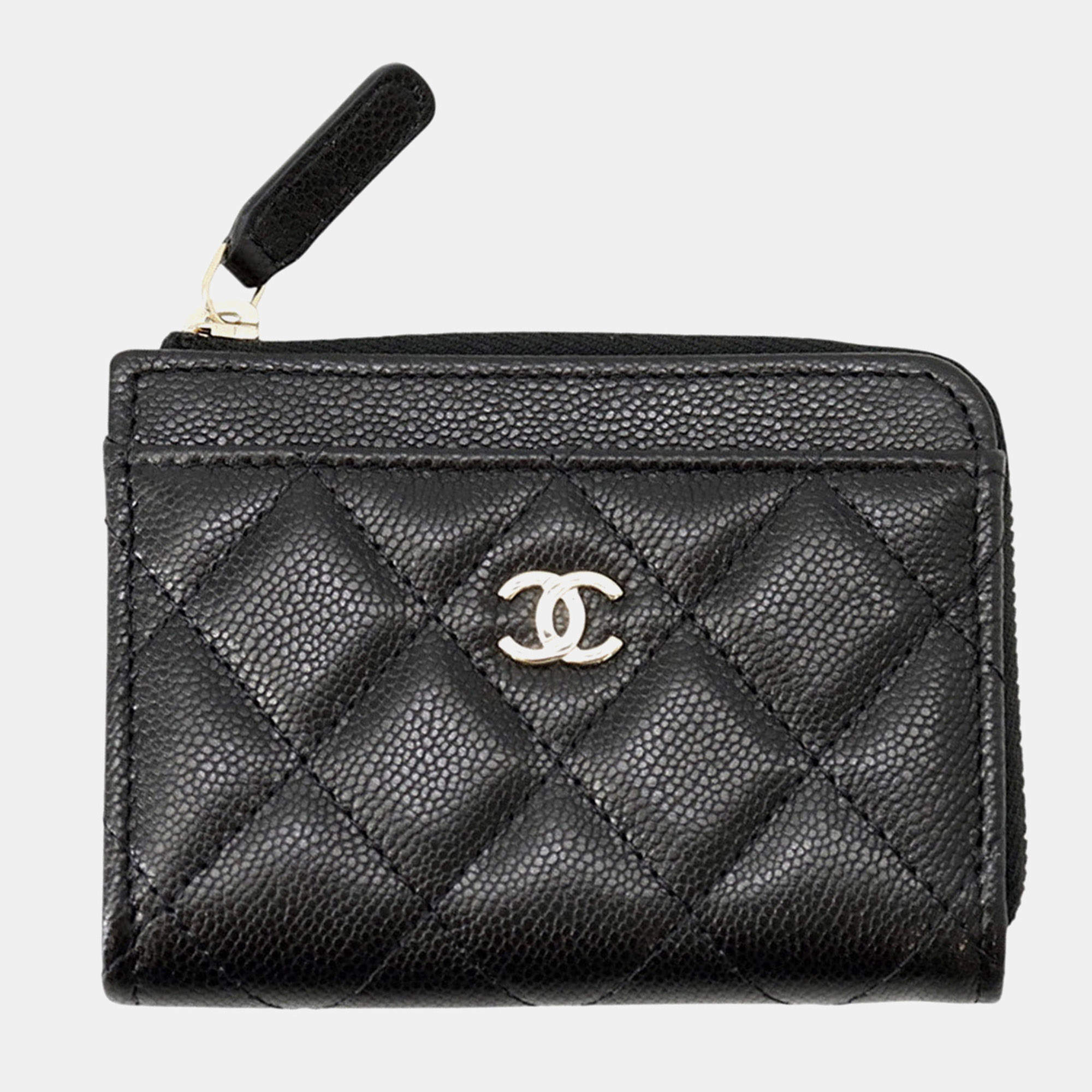 مملوكة مسبقًا Chanel Matelasse Fragment Case Black AP 4893-B10583-C3906 Caviar Leather