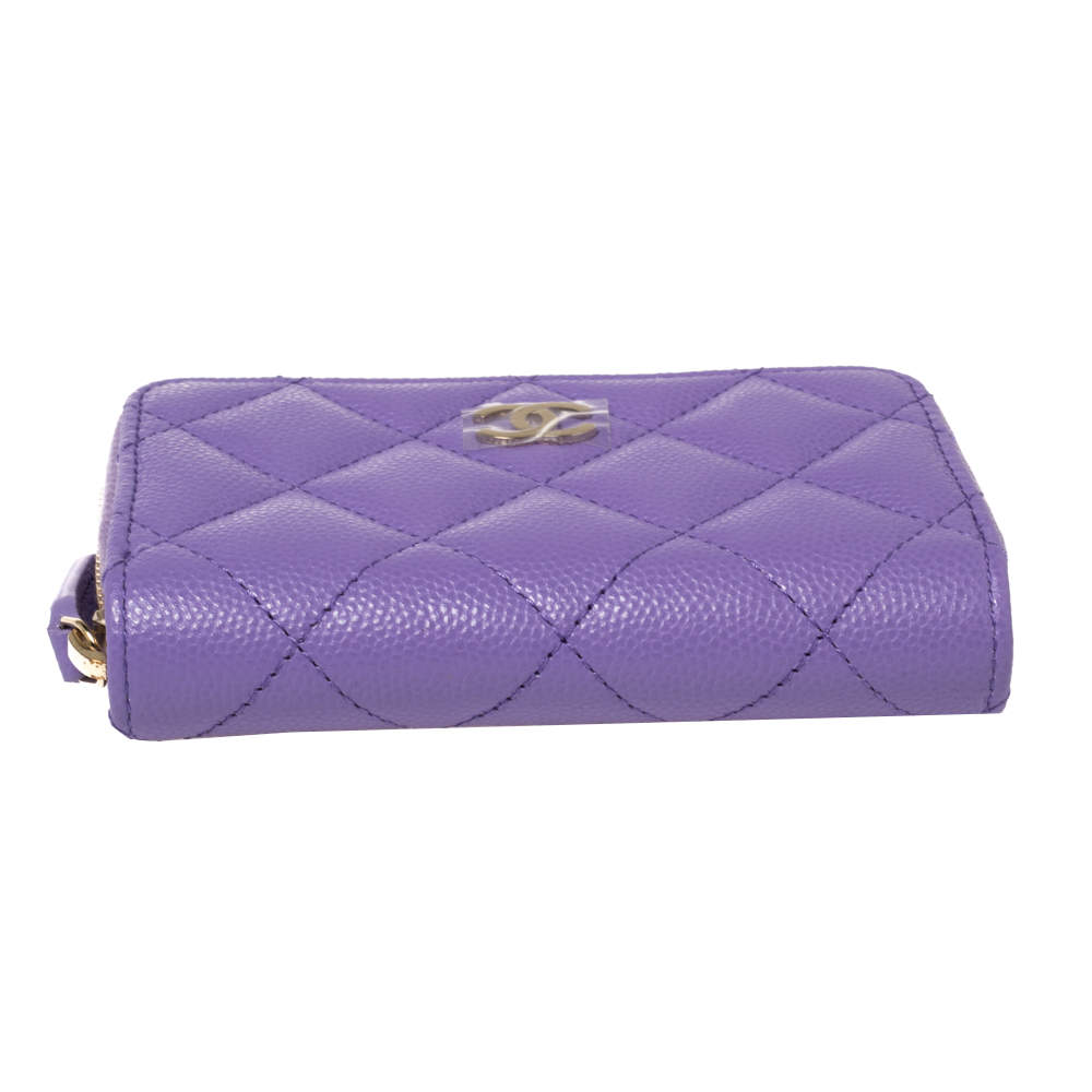 CHANEL CAVIAR QUILTED ZIP AROUND WALLET – Caroline's Fashion Luxuries