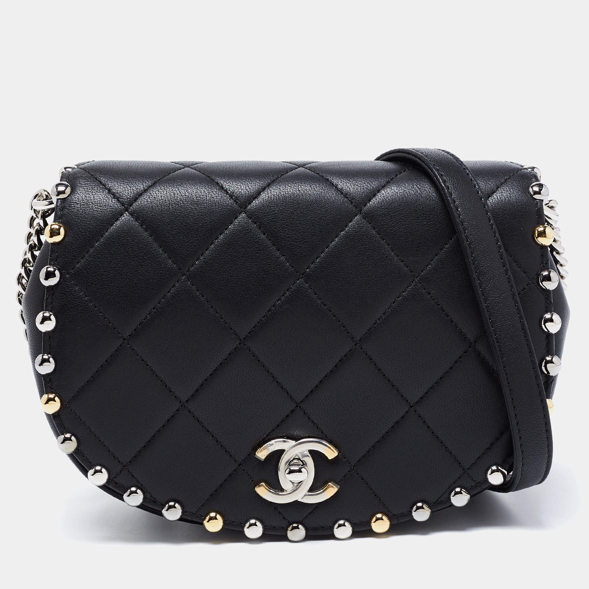Buy Chanel Saddle Bag Aged Calfskin Purple 367201