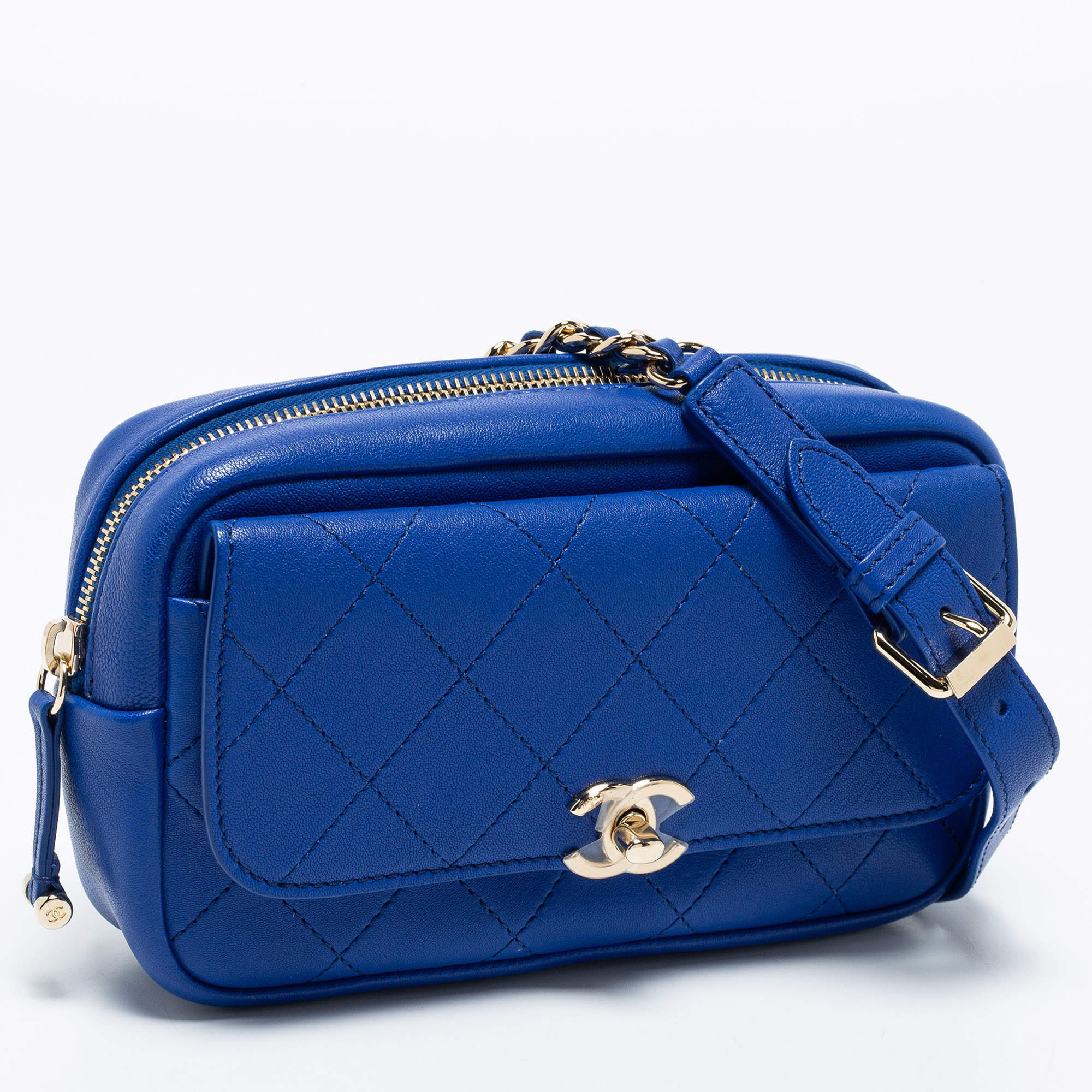 Chanel 22 Bag Blue Small, Luxury, Bags & Wallets on Carousell