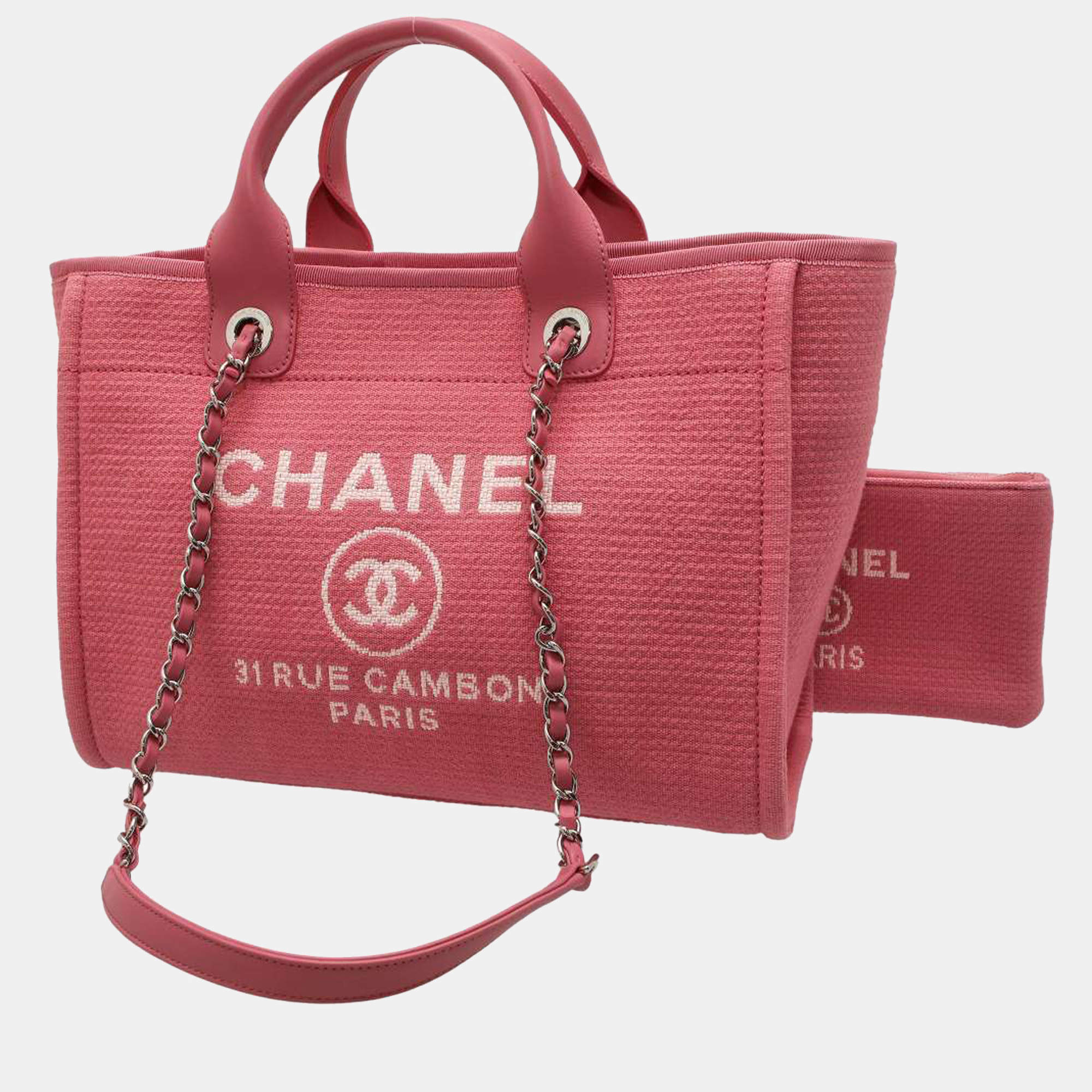 Chanel Pink Canvas Deauville Small Tote Bag Chanel | TLC