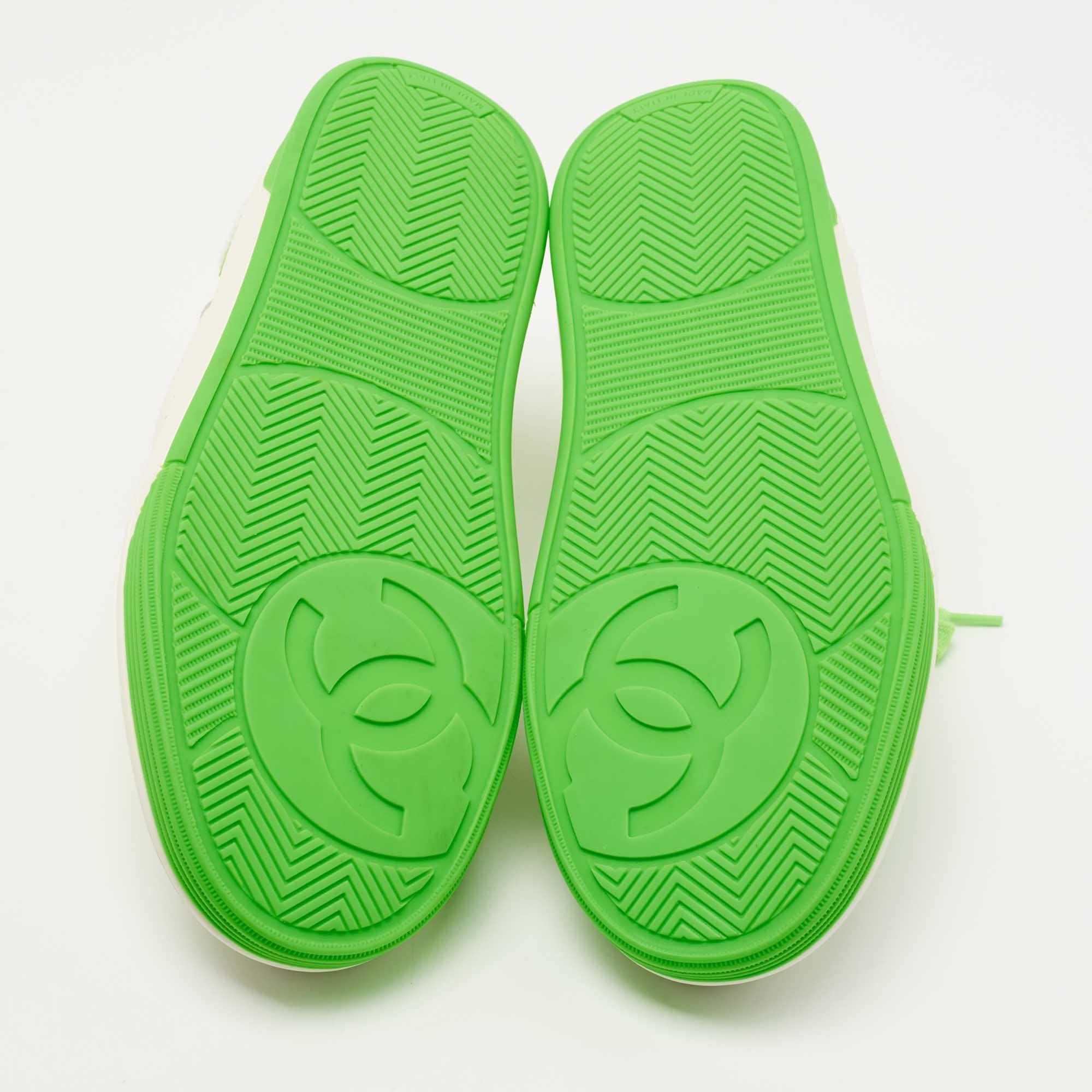 Lime green hot sale chanel sneakers