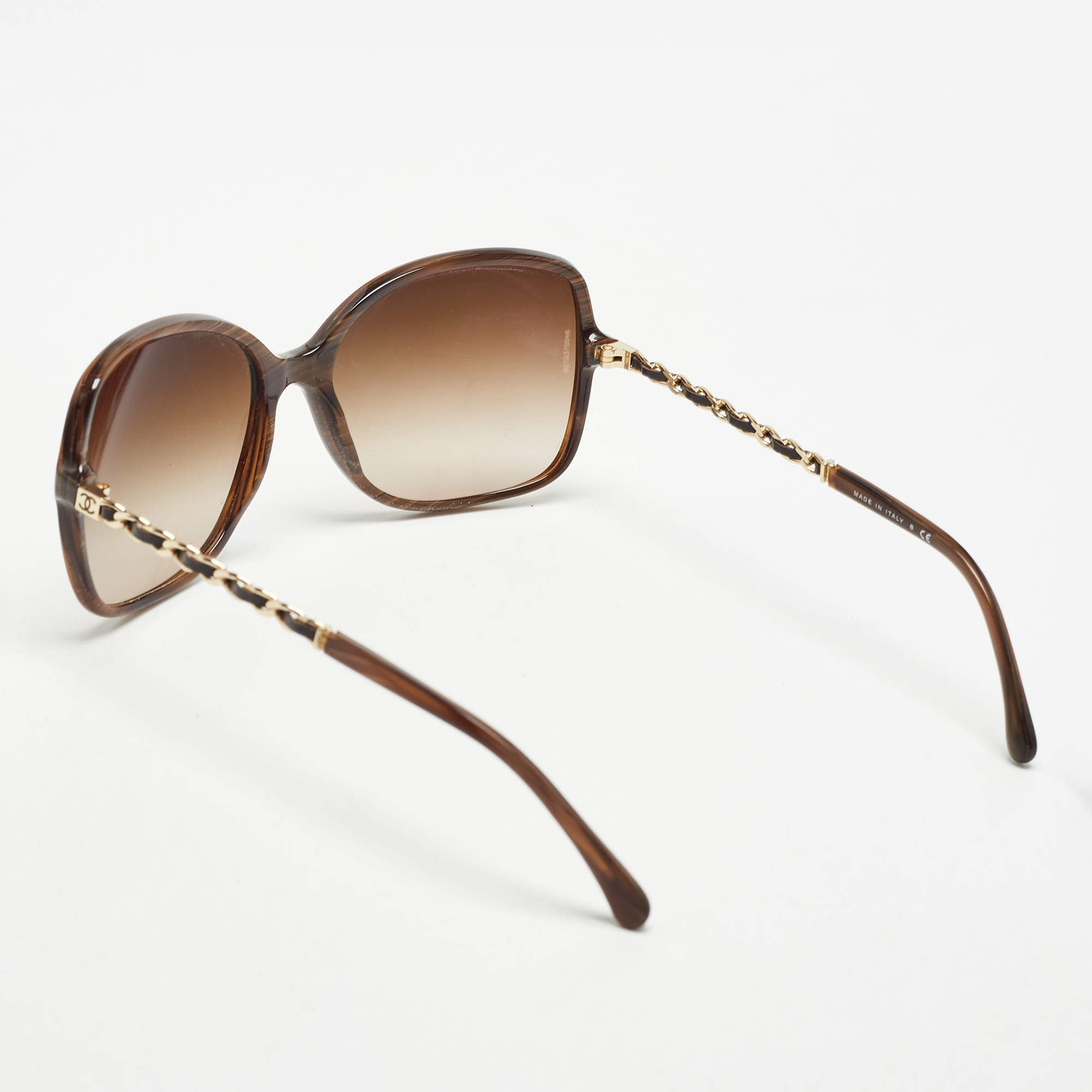 Chanel Brown Gradient 5210-Q Chain Square Sunglasses Chanel