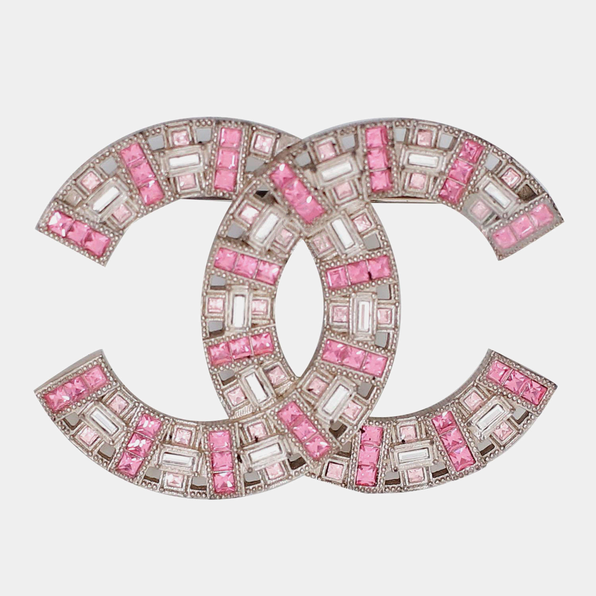 Chanel CC Rhinestone Brooch