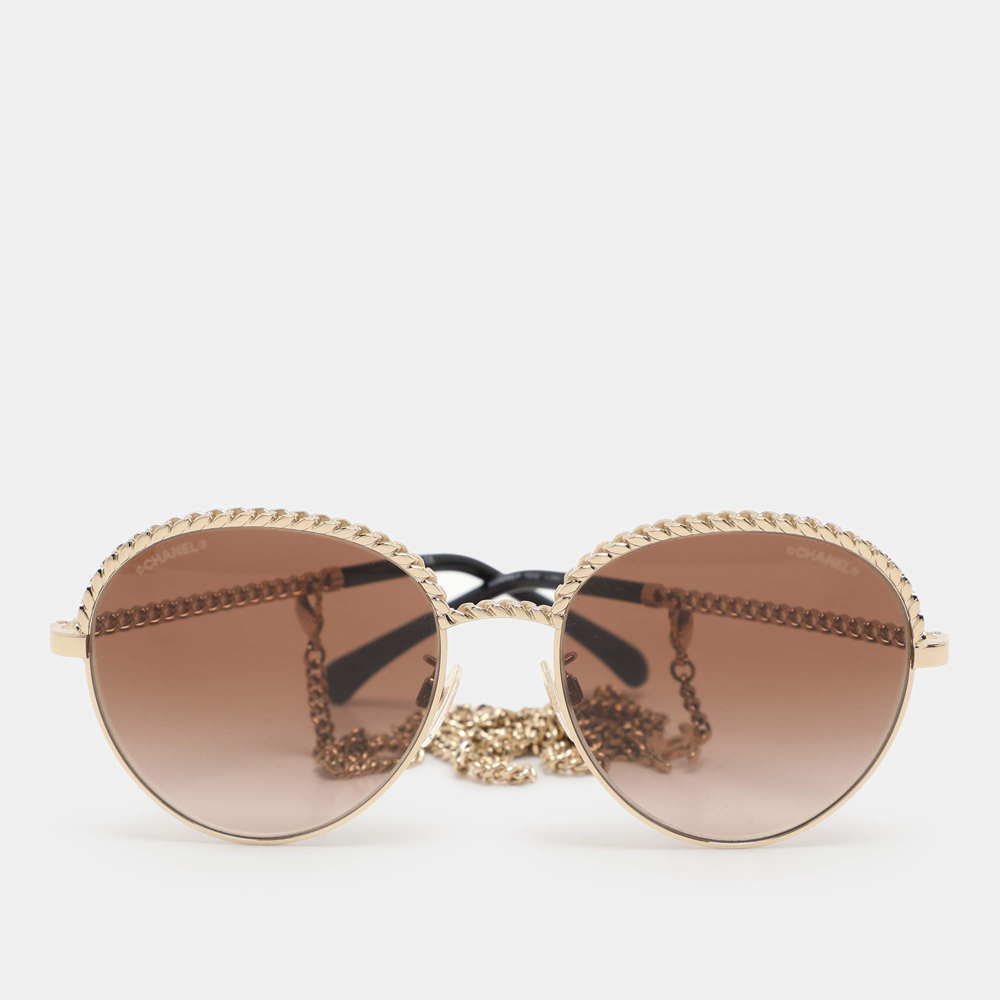 Chanel Gold Tone/ Brown Gradient 4242 Pantos Sunglasses
