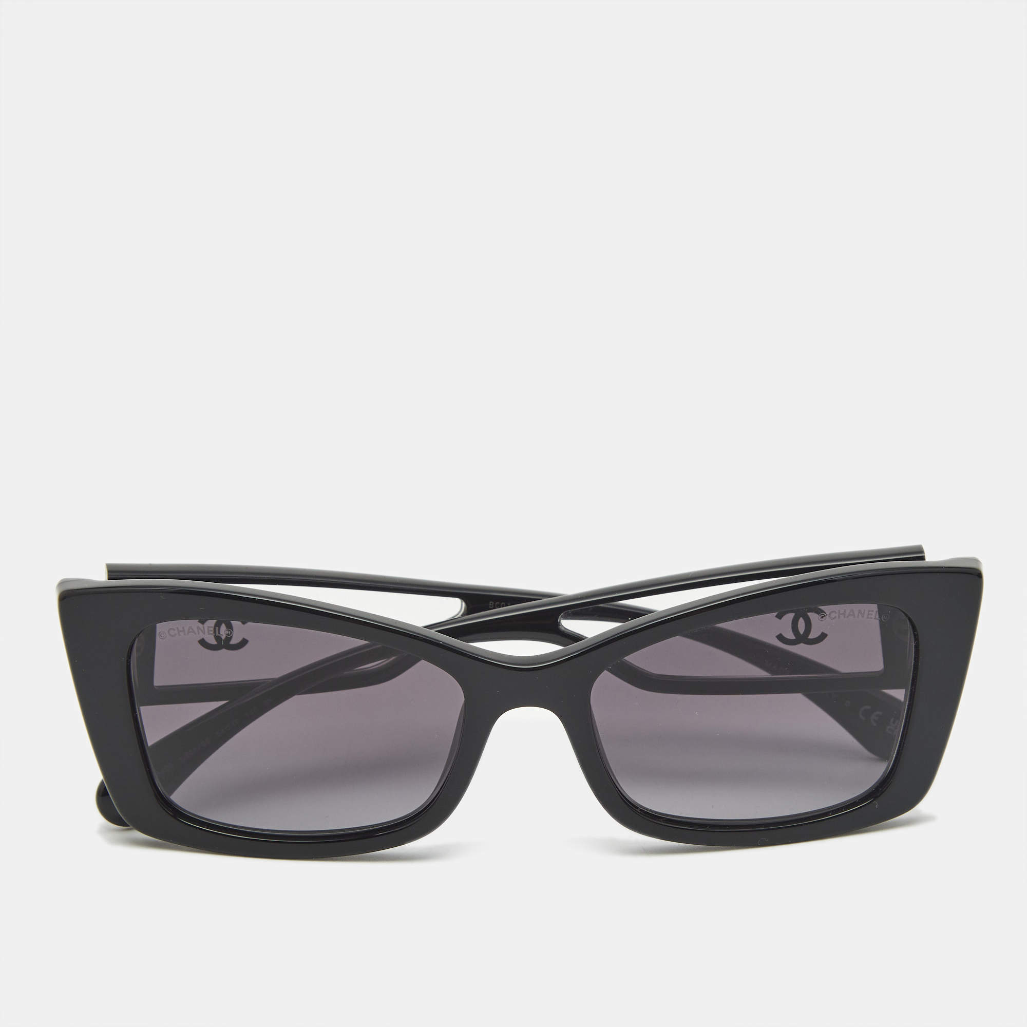 Chanel Black Gradient 5430 CC Frame Rectangle Sunglasses