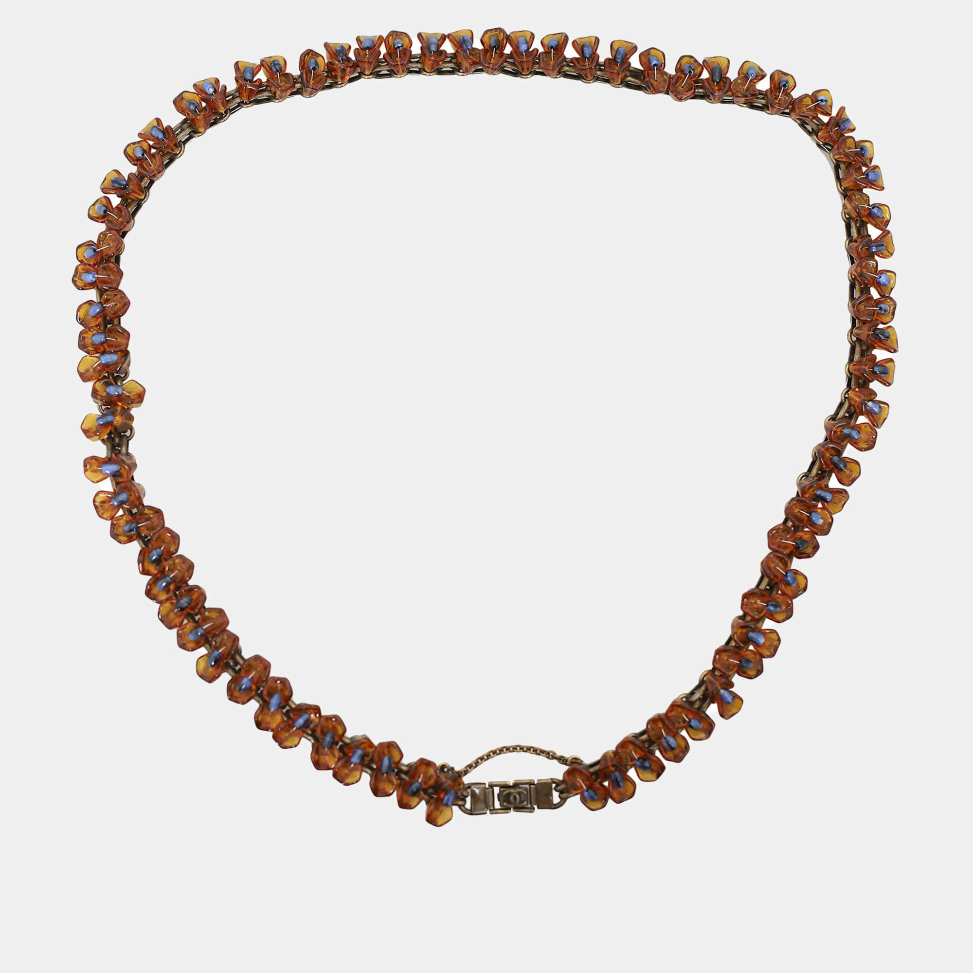 Chanel Brown Resin Vintage Amber Chain Belt