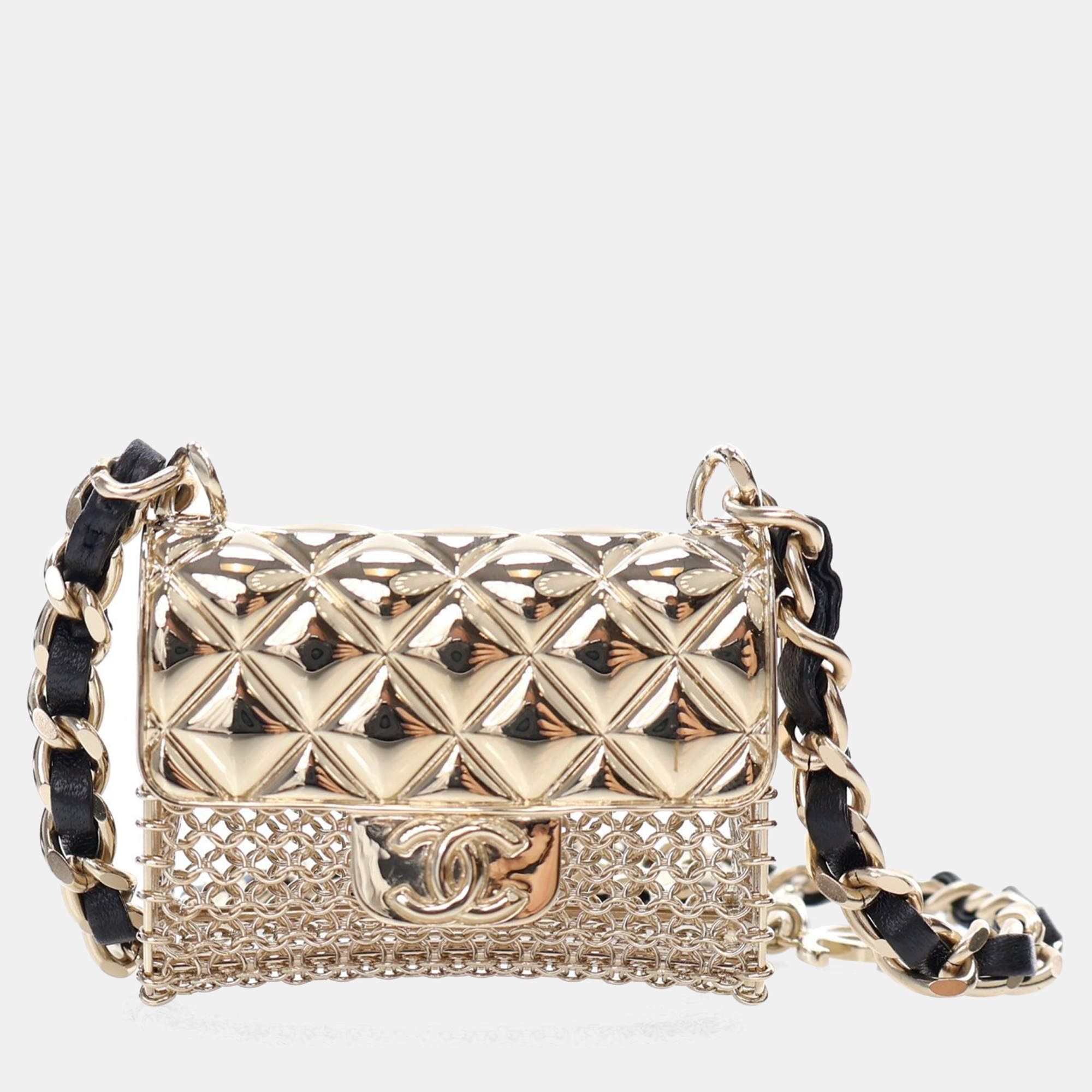 Chanel Gold-Tone Handbag Necklace