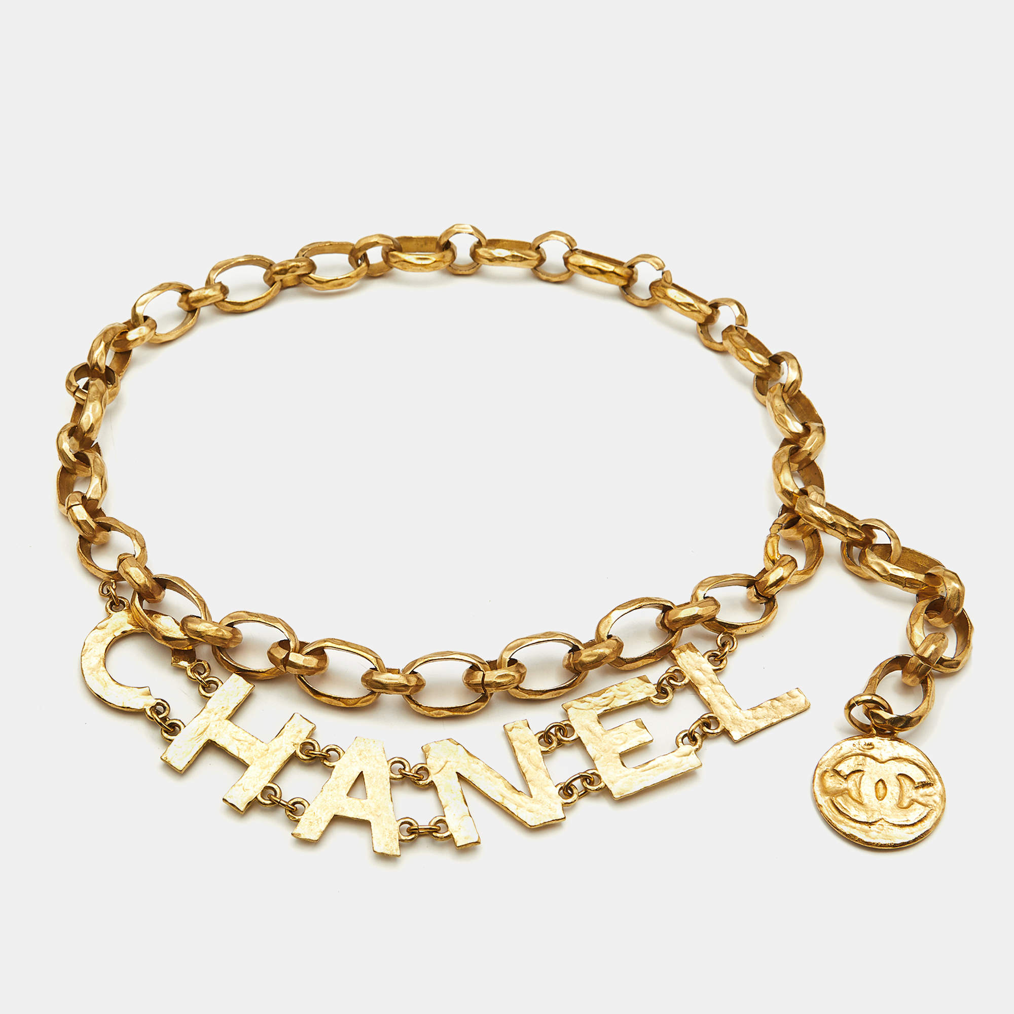 Chanel Gold Tone Chain Link Belt