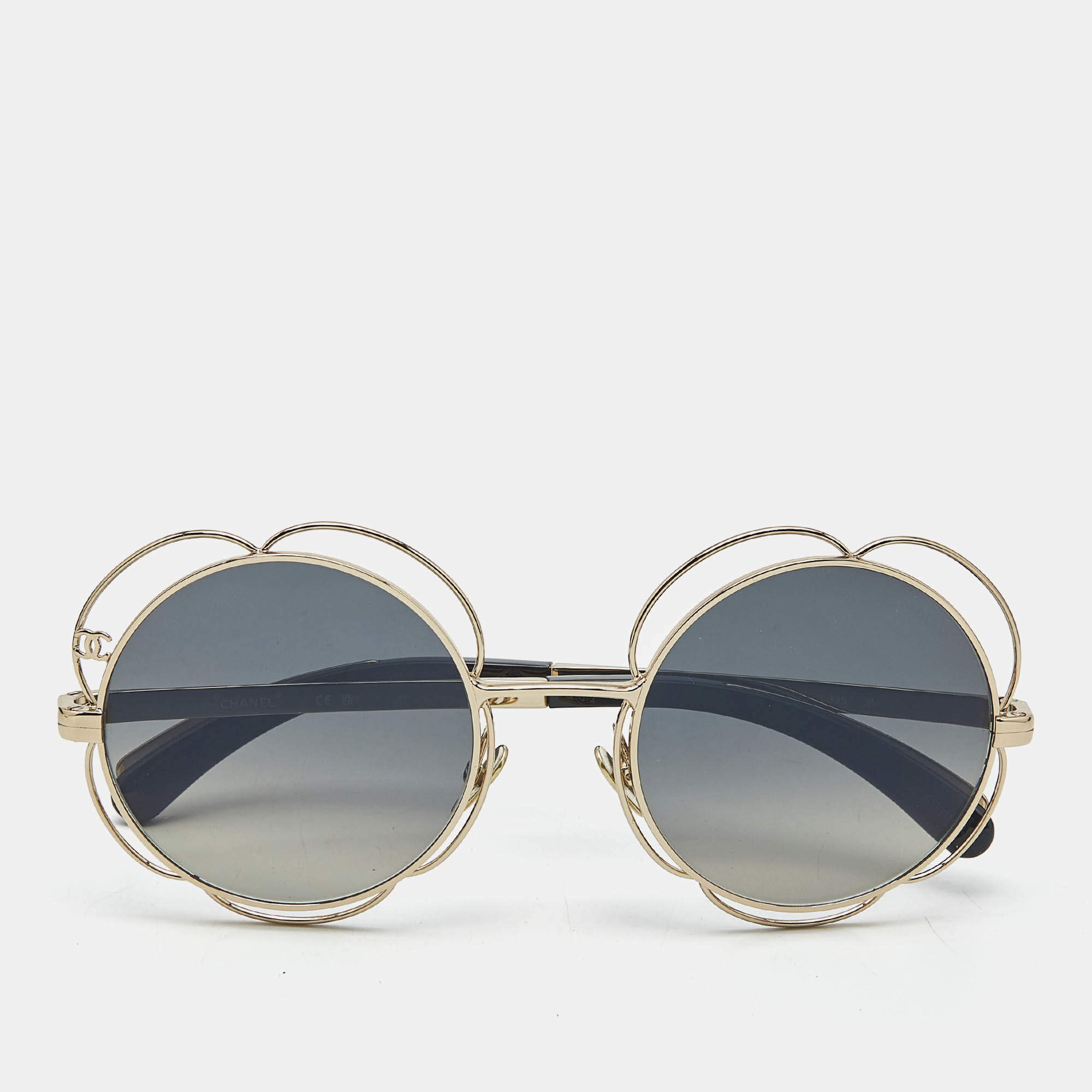 *フェミニン×ラグジュアリー*【CHANEL】5339H パールサングラス Chanel Dark Green/Black Gradient 5339-H Pearl Square