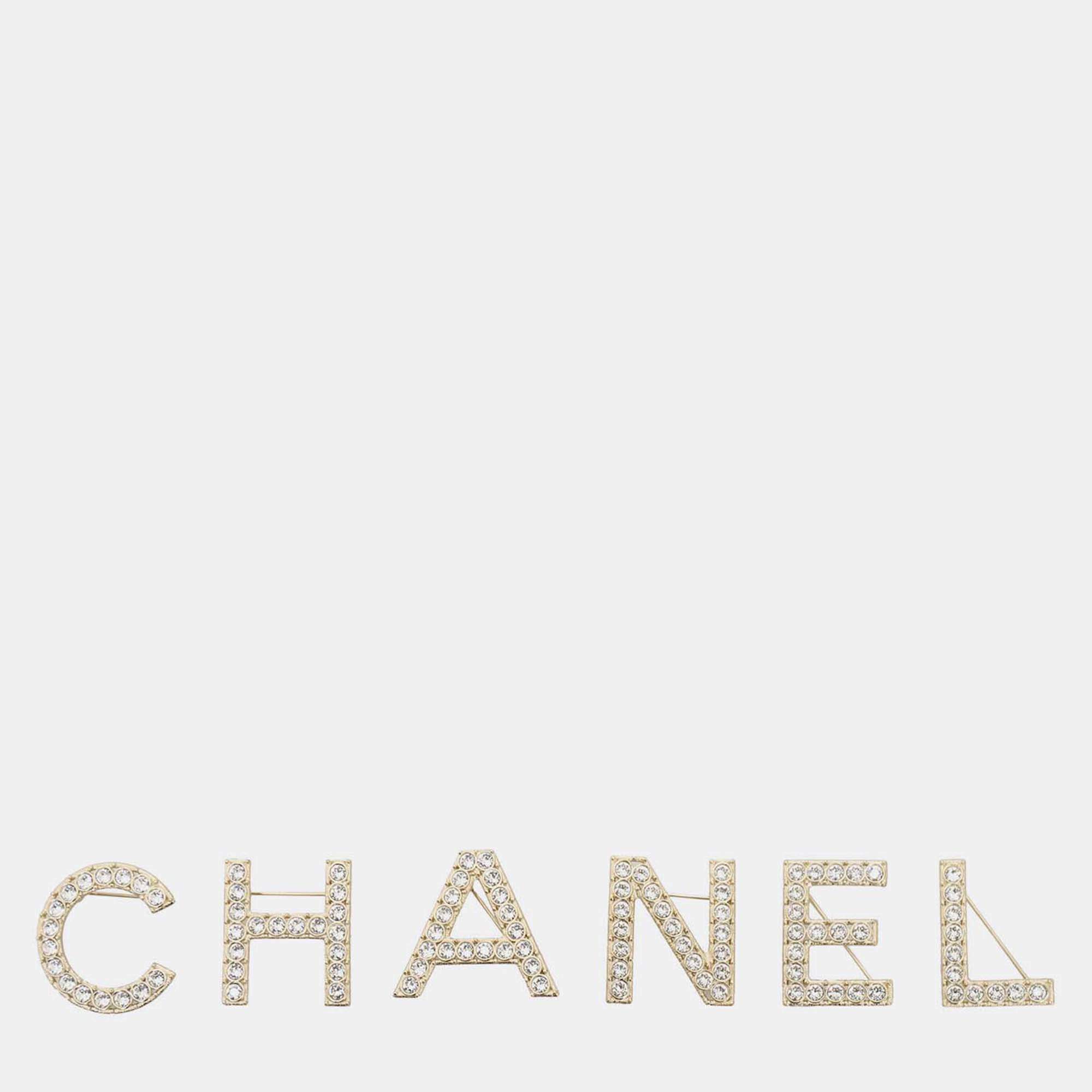 Pre Owned Chanel Runway Letter Brooch Set