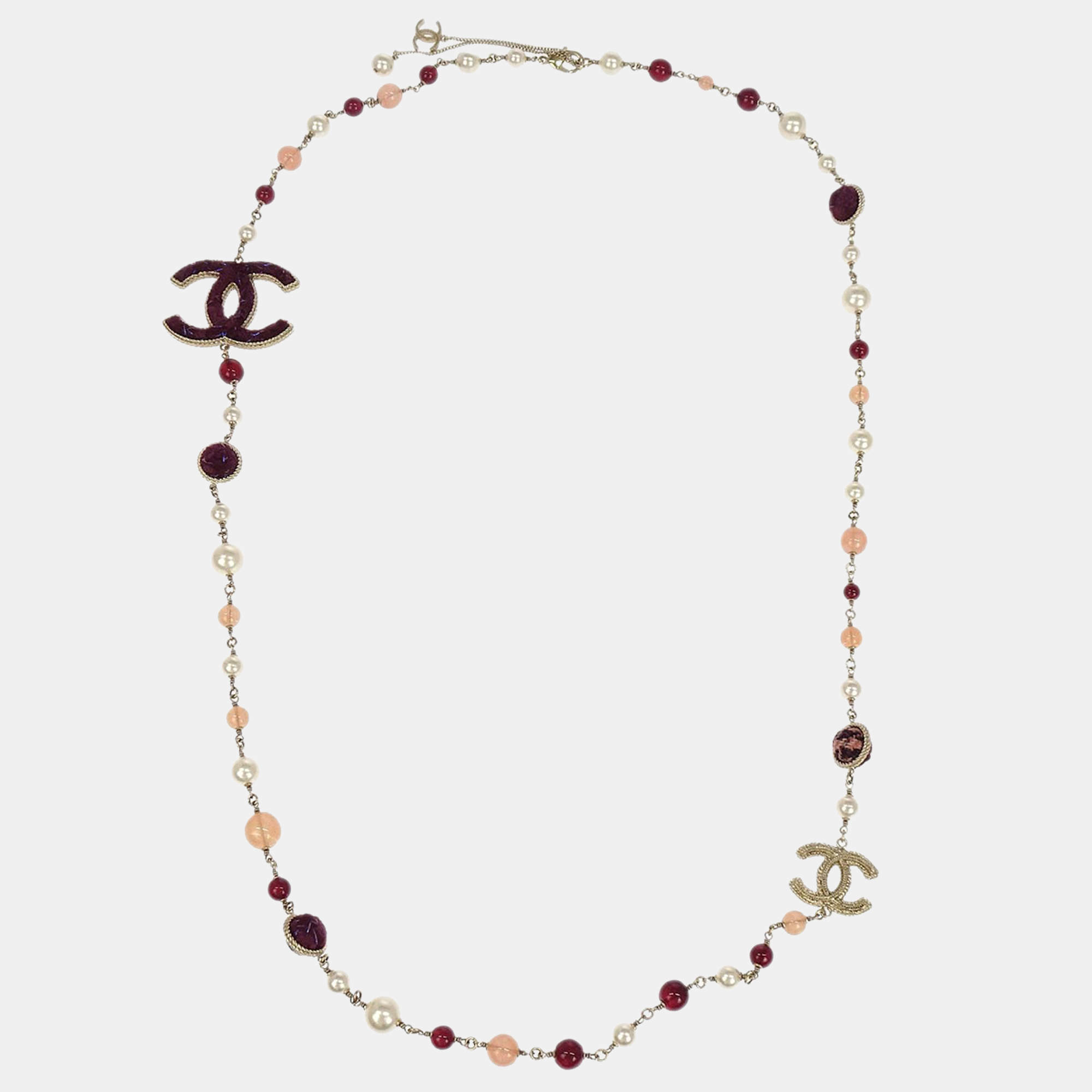Pre Owned Chanel Chain Necklace Gold Plated
