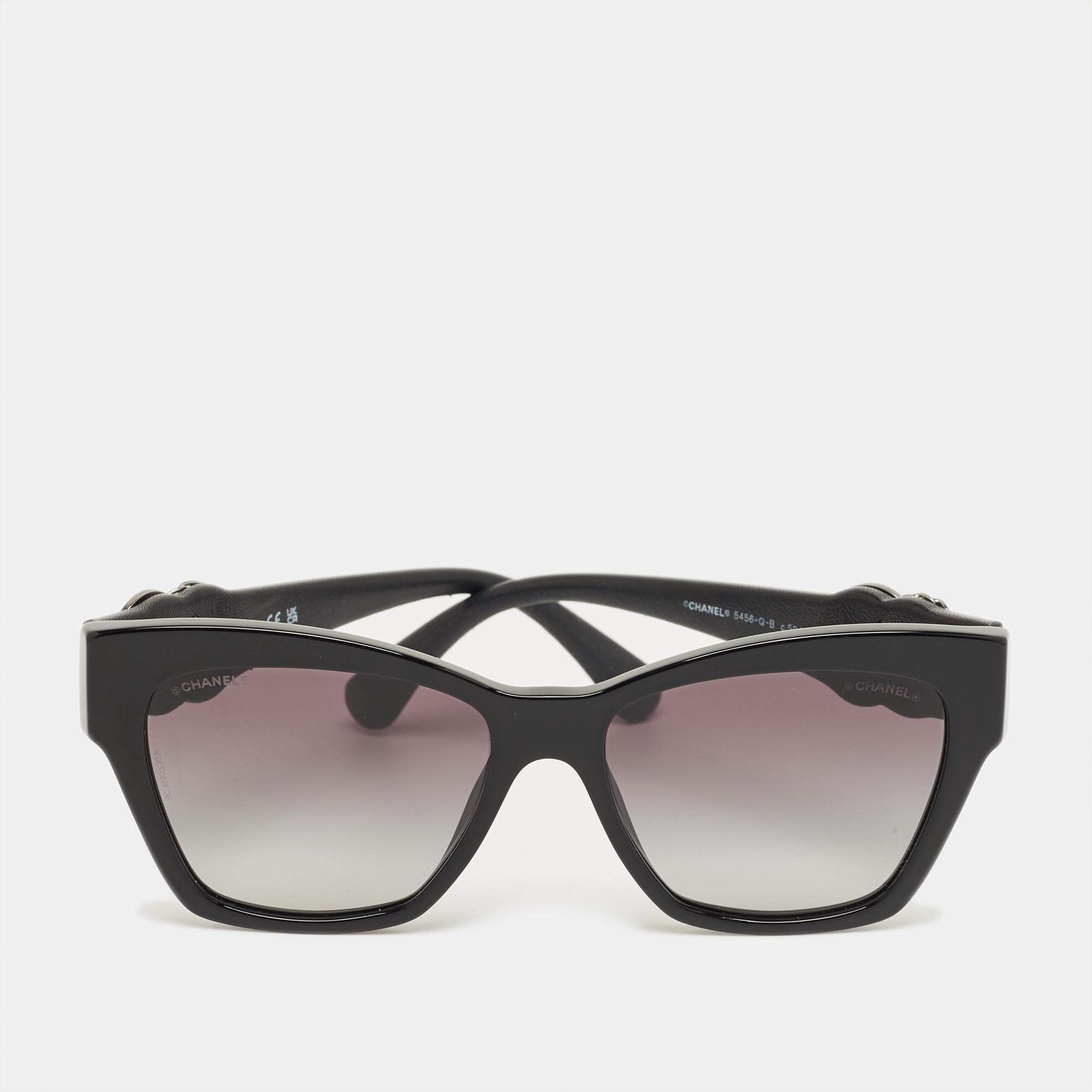Pre Owned Chanel Black Gradient 5456 Q B CC Square Sunglasses